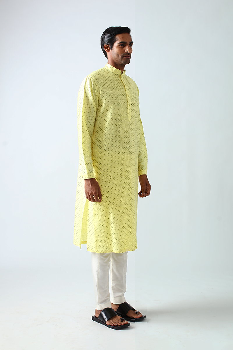 Dhadhu Pintuck Block Print Kurta Set