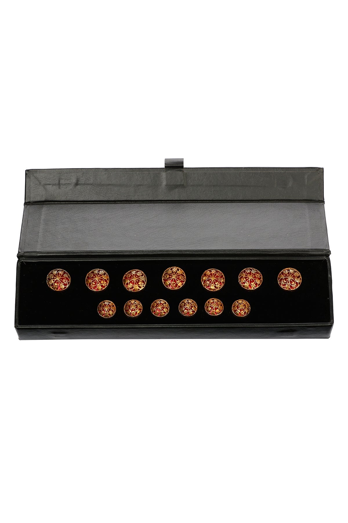 Gold Floral Jaal Button Set