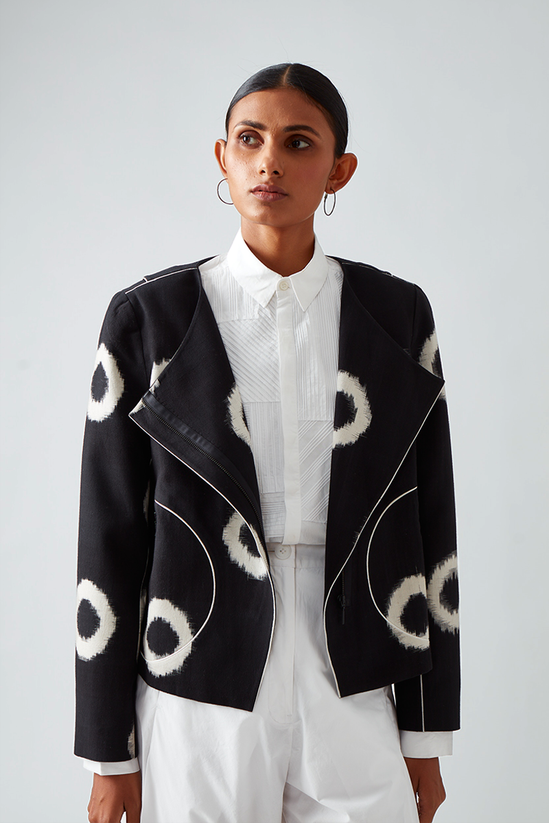 Beelka Polka Ikat Jacket