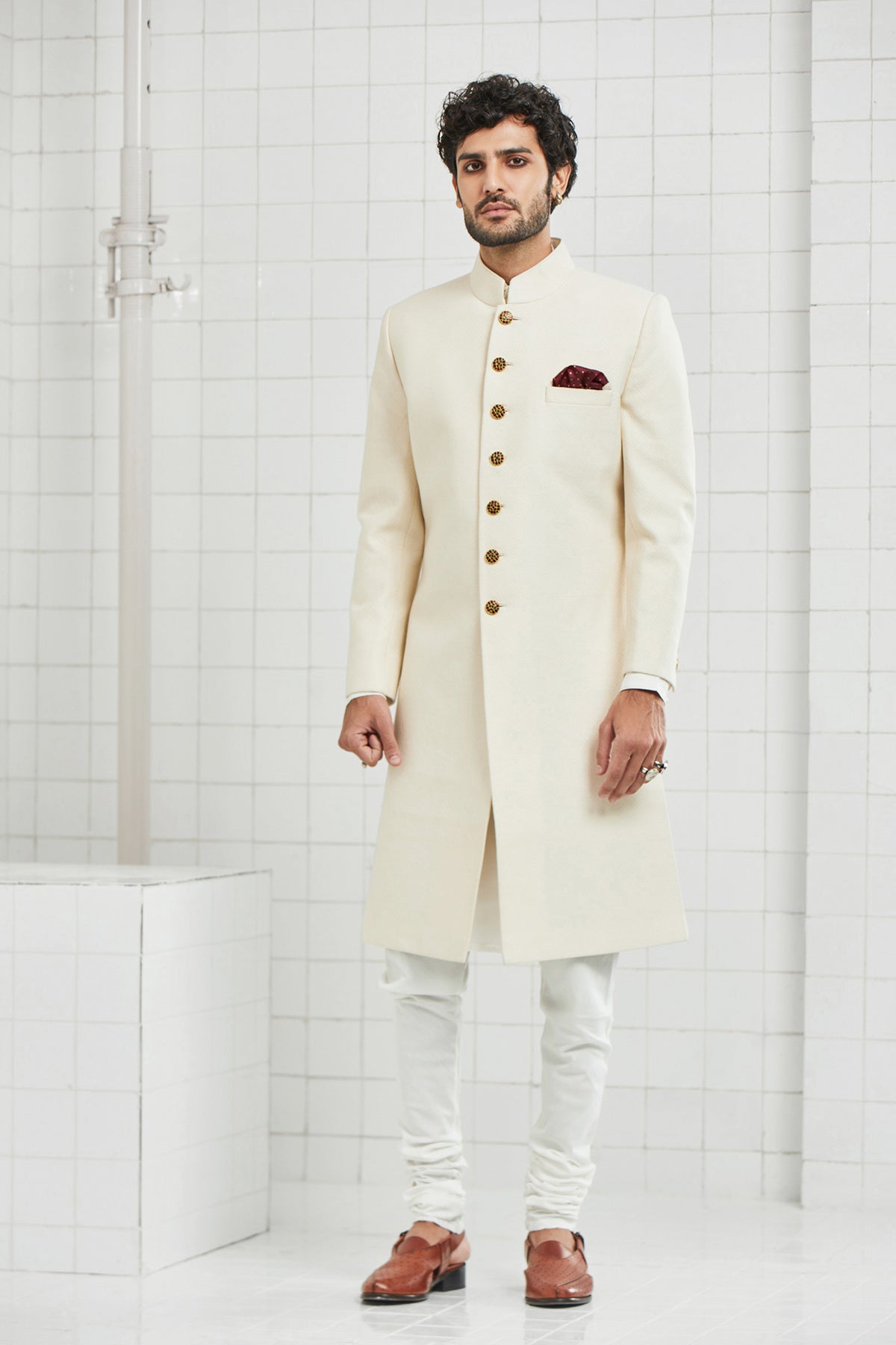 Dhami Quilted Sherwani