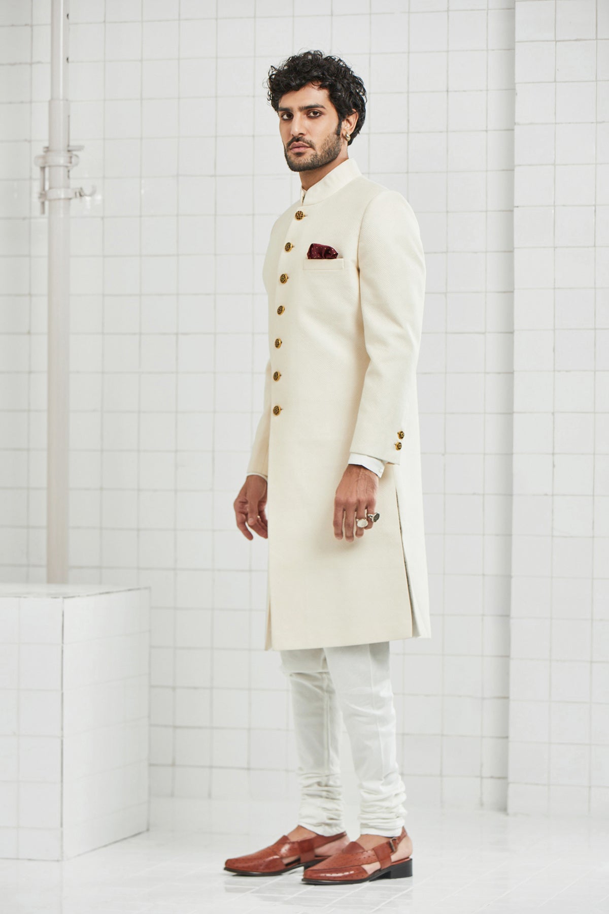 Dhami Quilted Sherwani