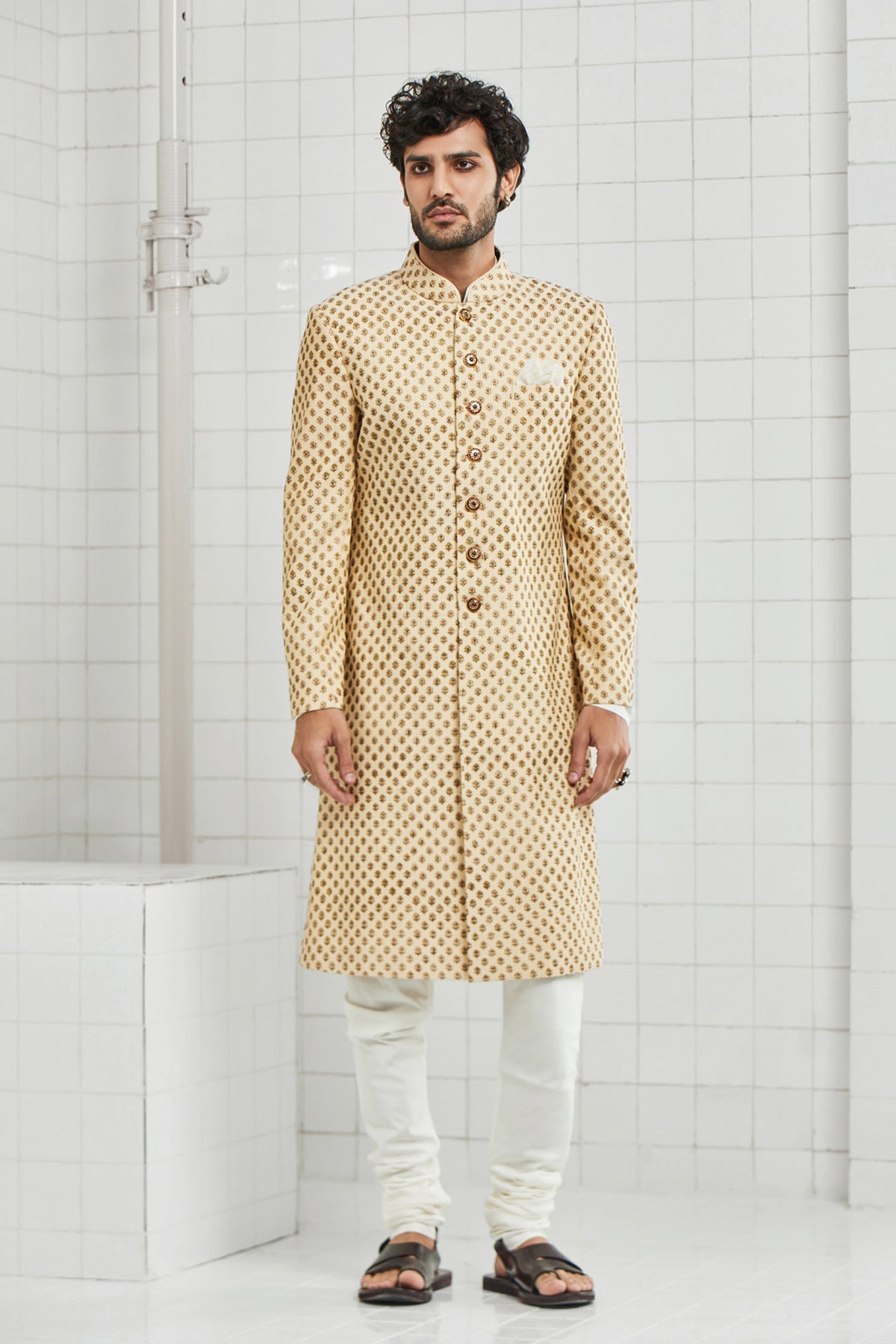 Chhitroli Textured Sherwani