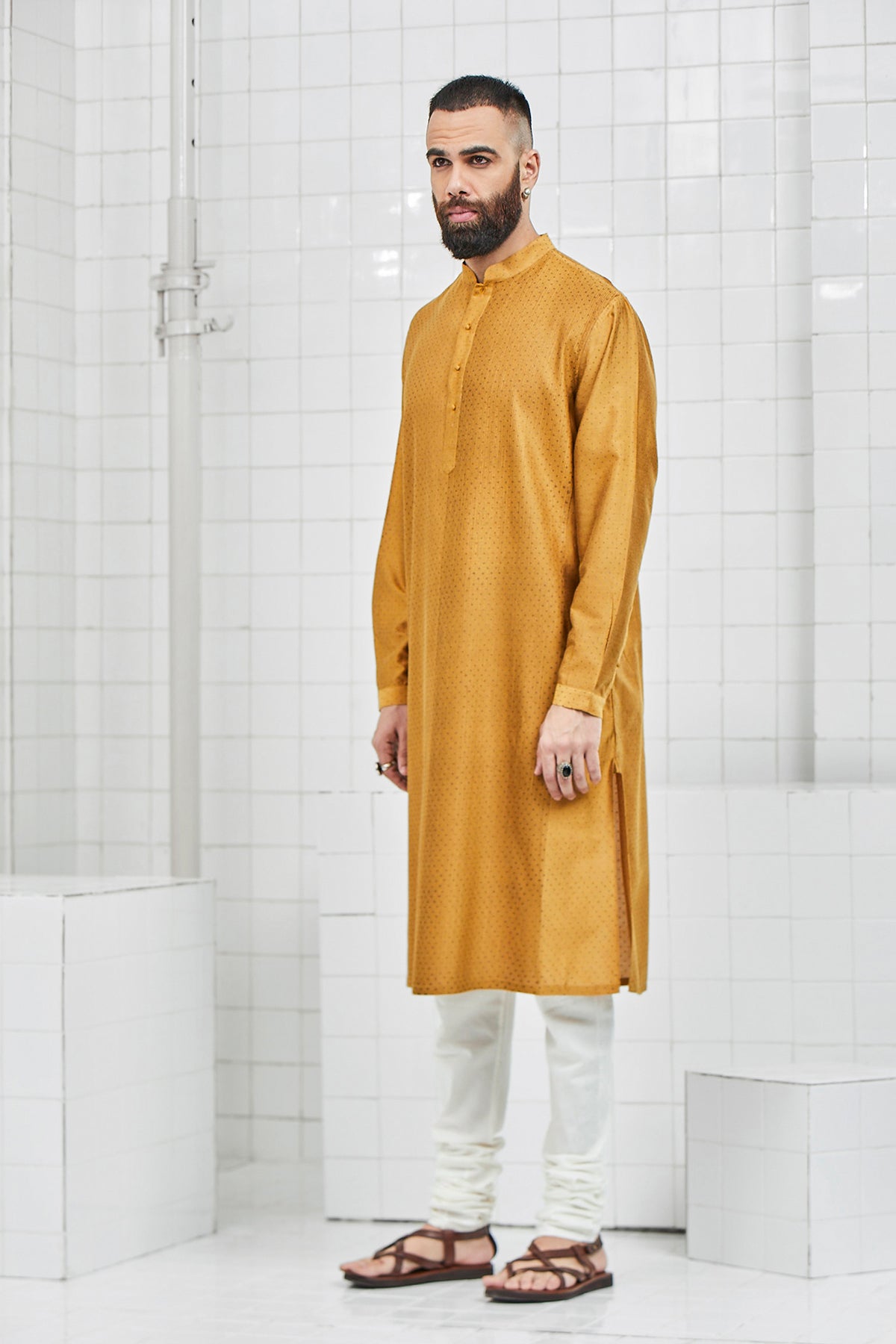 Dhadhu Pintuck Block Print Kurta Set