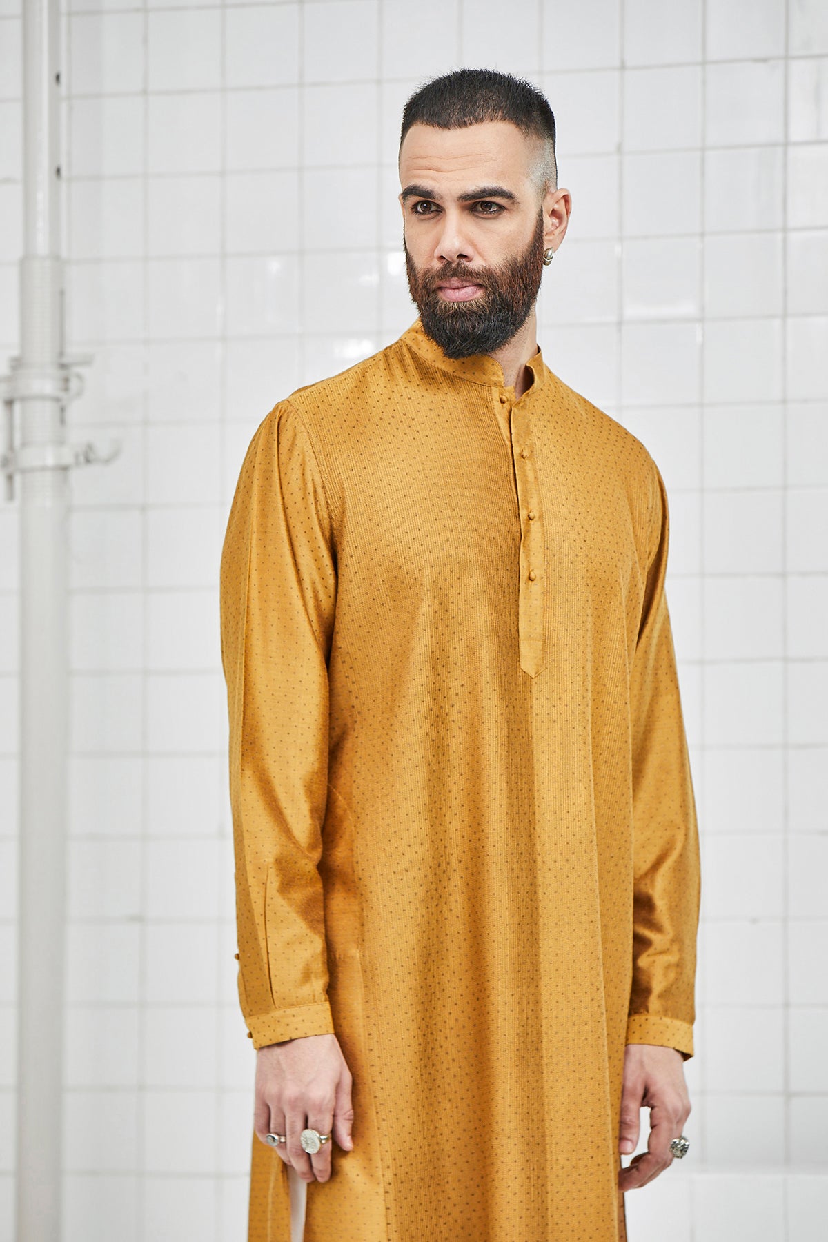 Dhadhu Pintuck Block Print Kurta Set