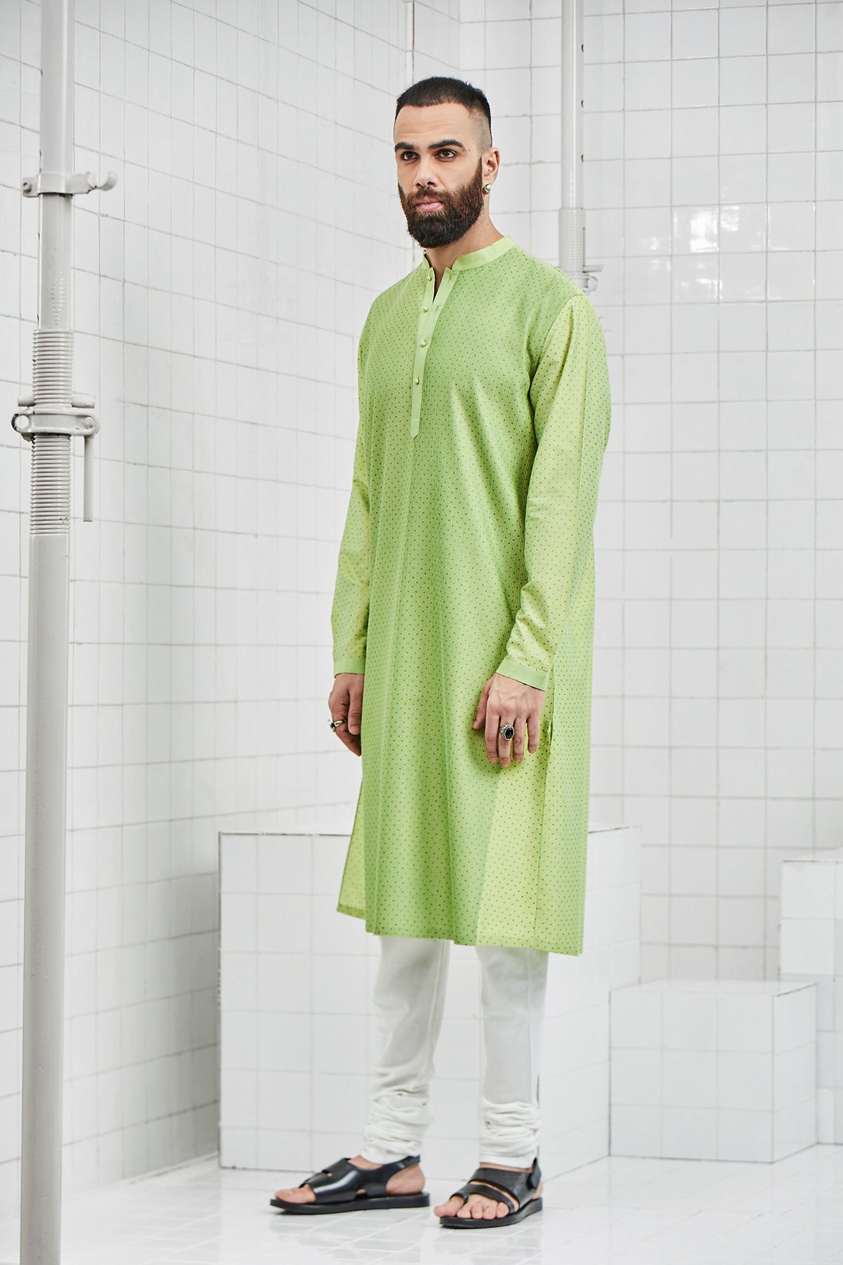Dhadhu Pintuck Block Print Kurta Set