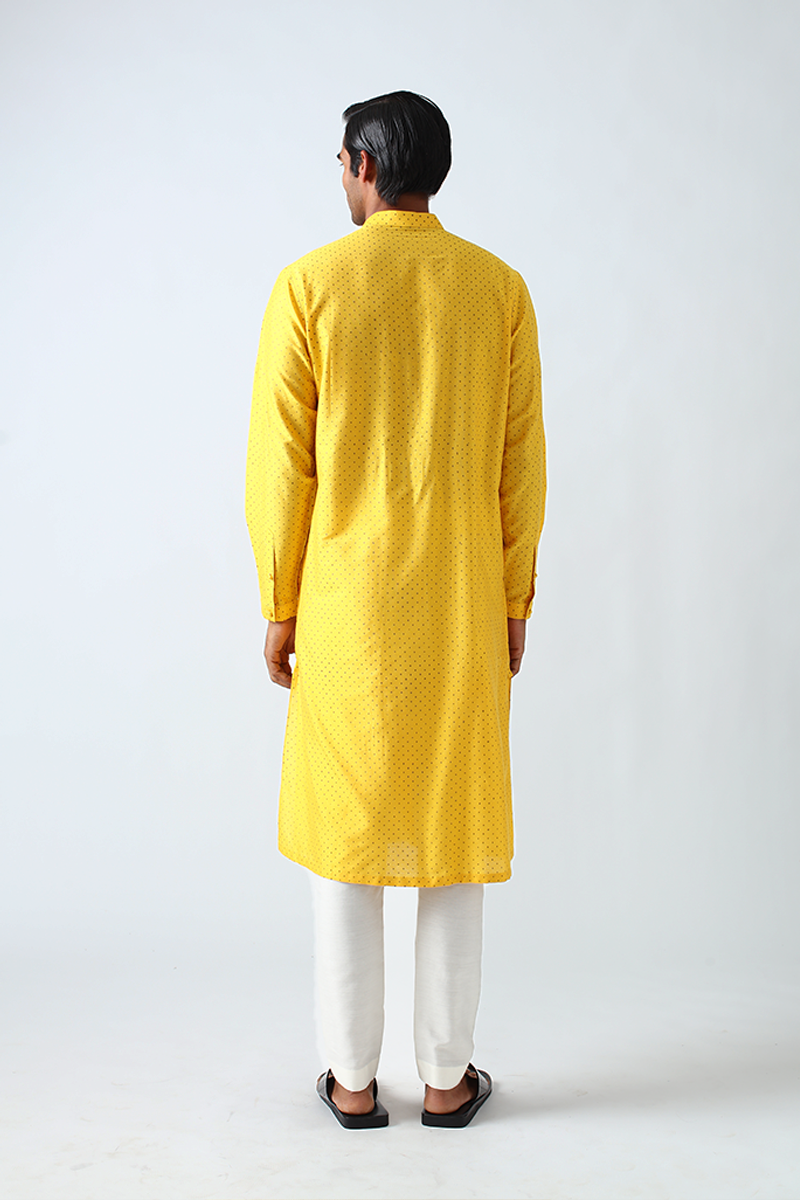 Dhadhu Pintuck Block Print Kurta Set
