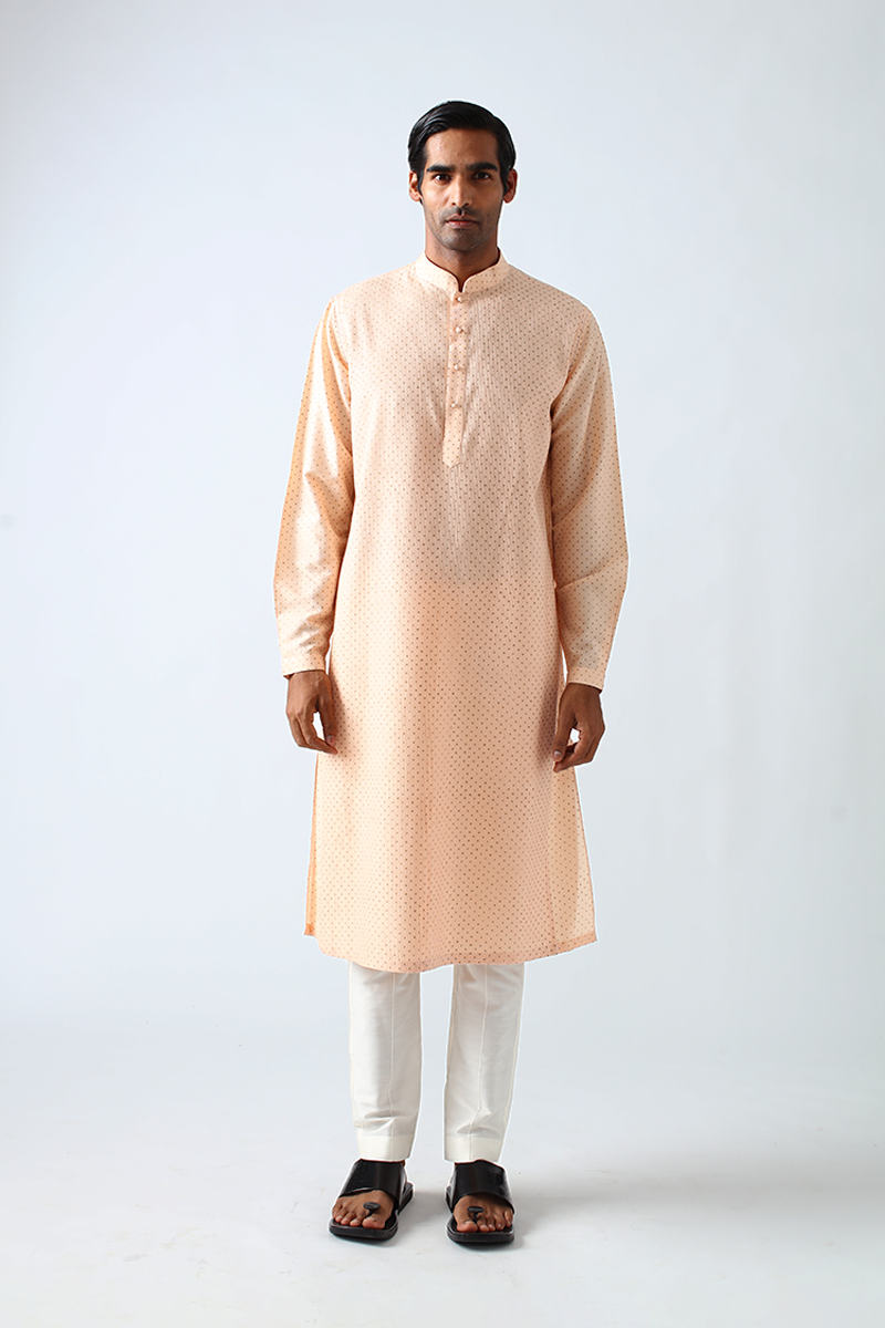 Dhadhu Pintuck Block Print Kurta Set