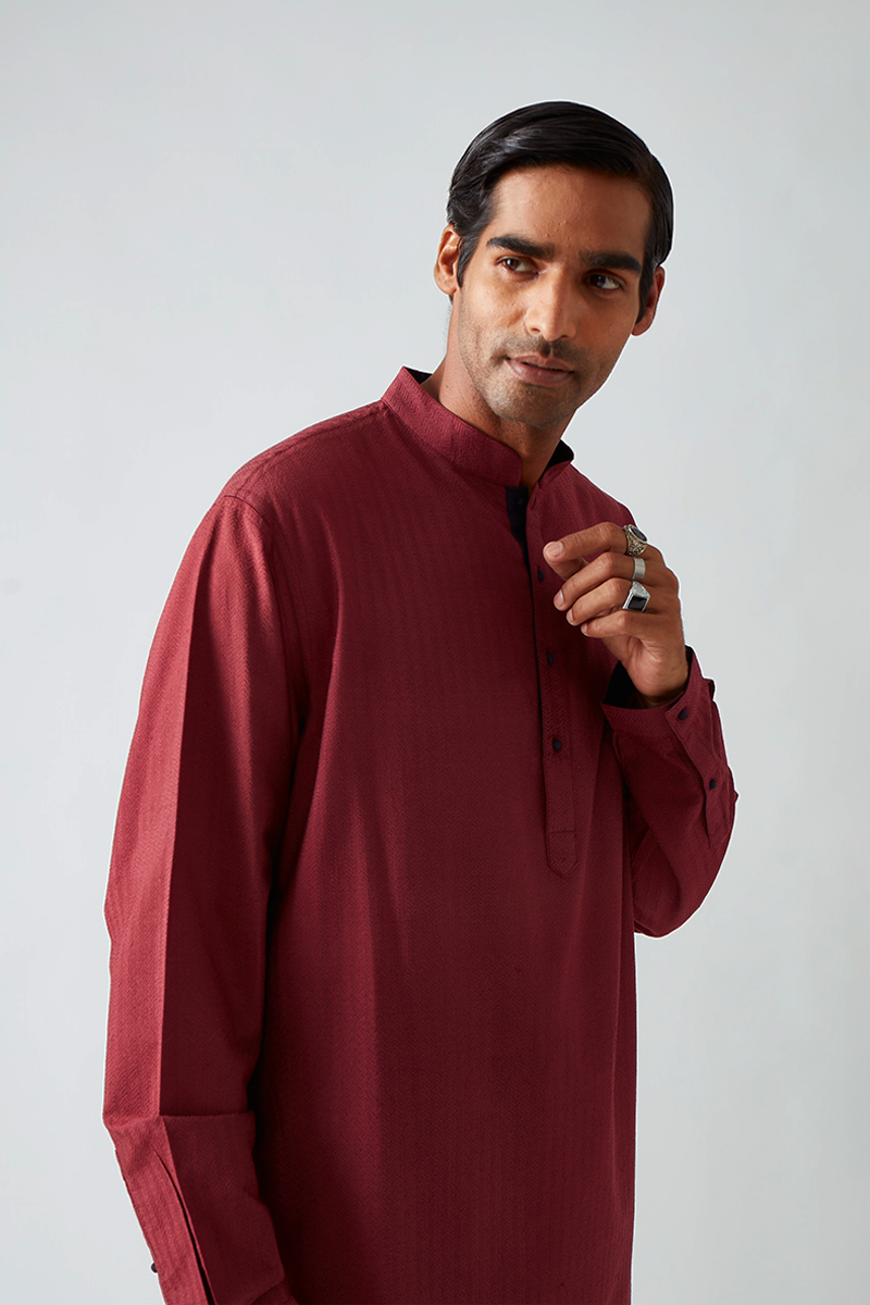 Bilaspura Chevron Quilting Kurta Set