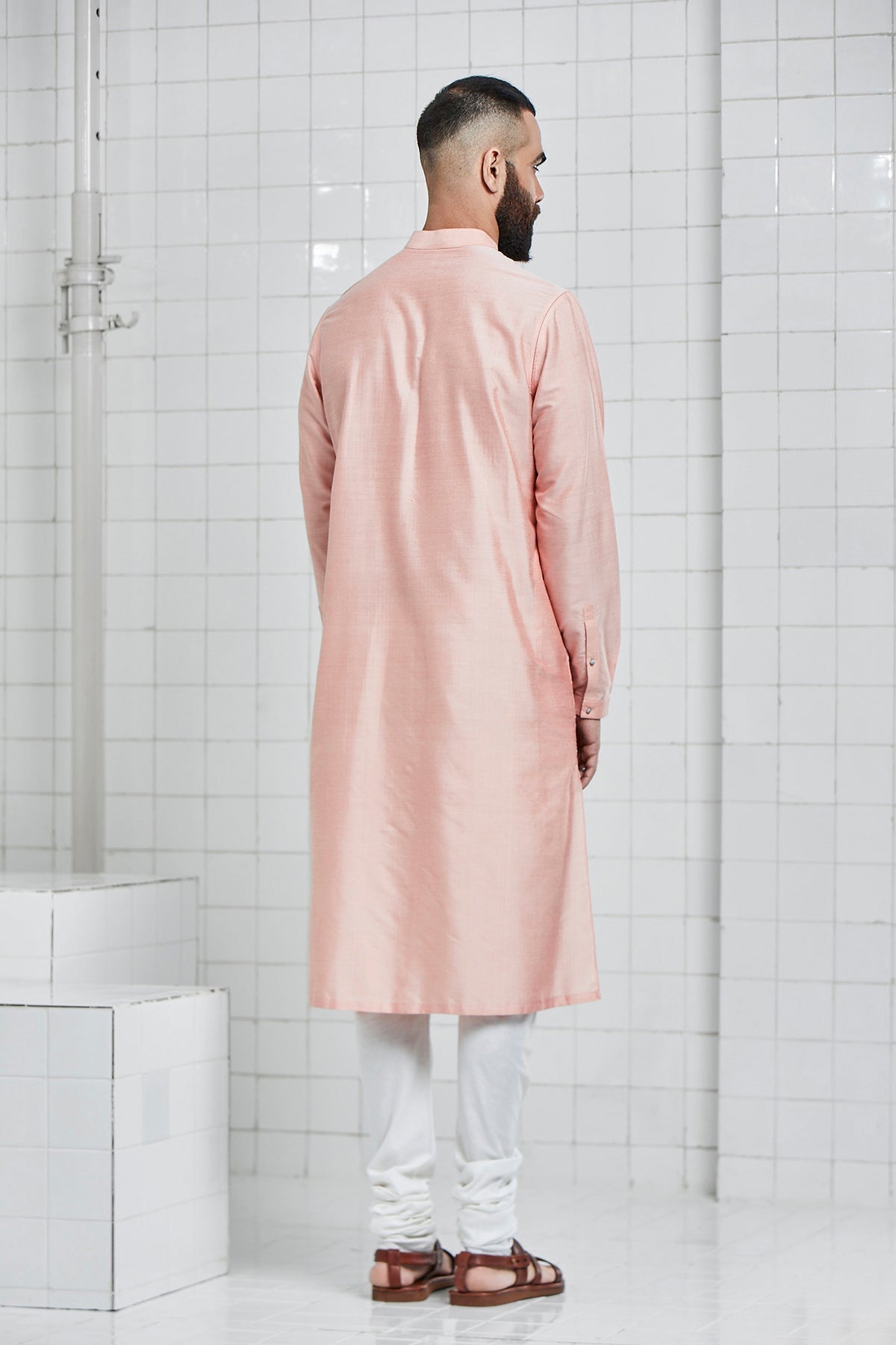 Bainsara Pintuck Kurta Set with Kantha