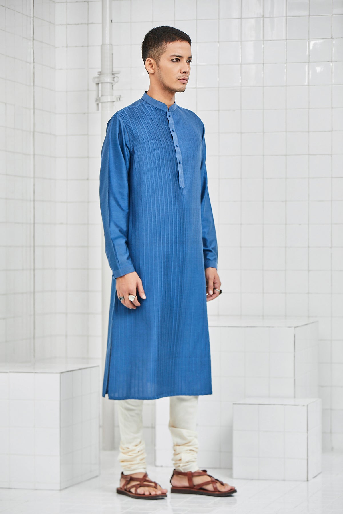 Rann Pleat Pintuck Kurta Set