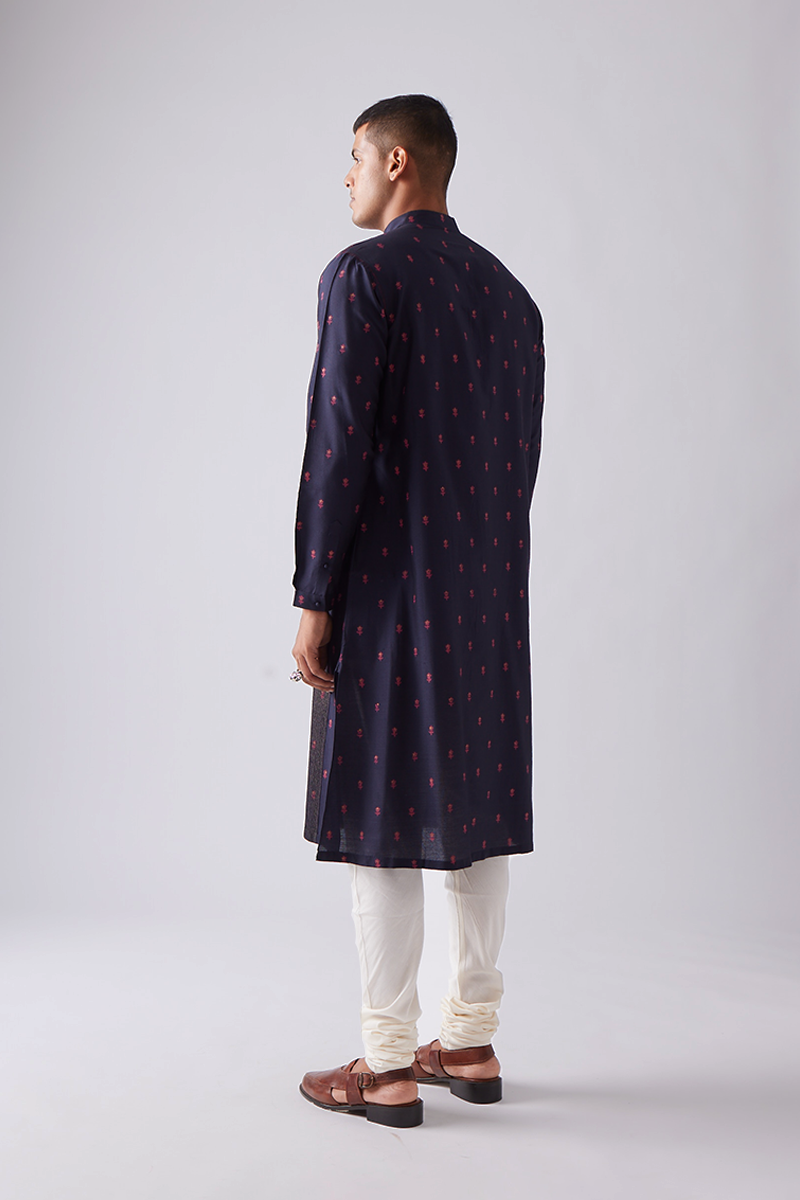 Khelna Hand Print Puintuck Kurta Set