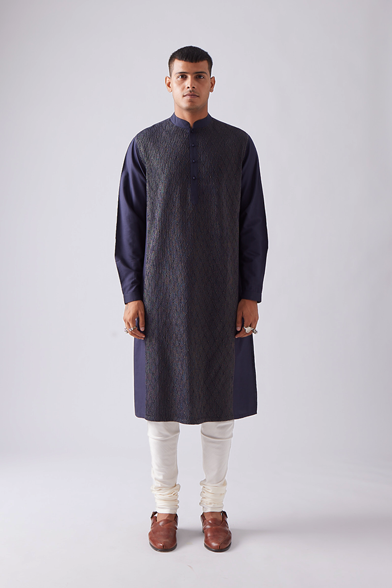 Kelawas Zari Pintuck Kurta Set