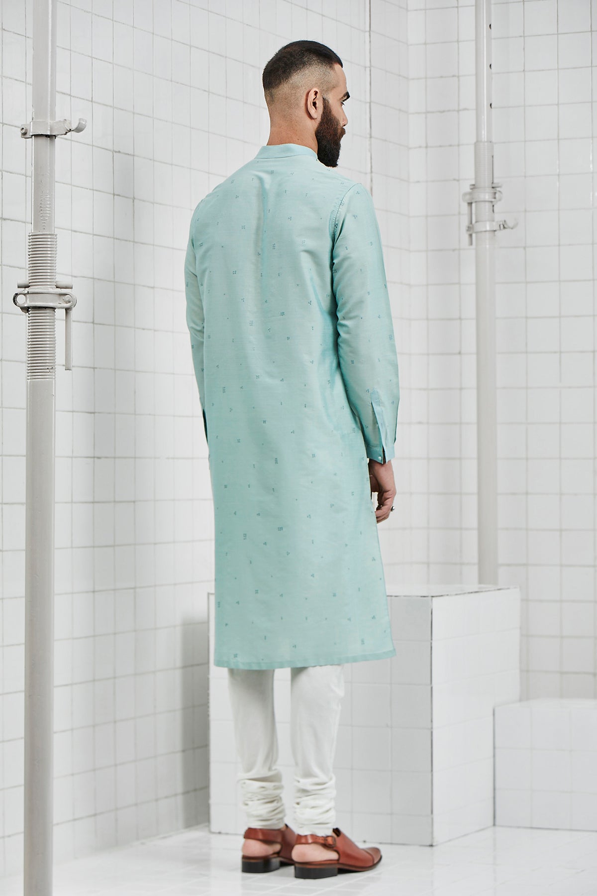 Bhomya Pintuck Kurta Set with Embroidery