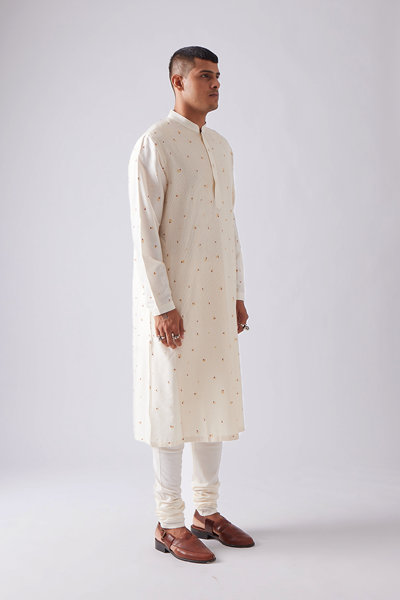 Bhomya Pintuck Kurta Set with Embroidery