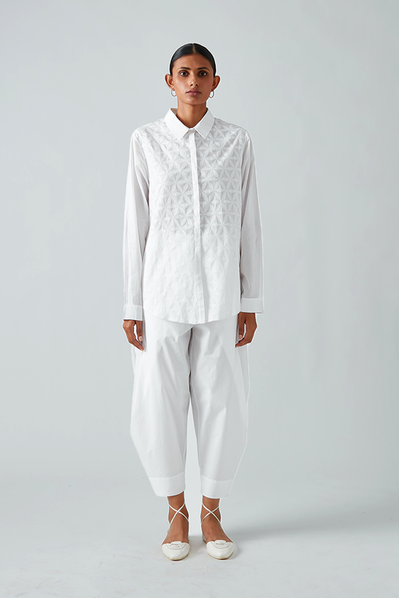 Aktasa Flower Chikan Shirt