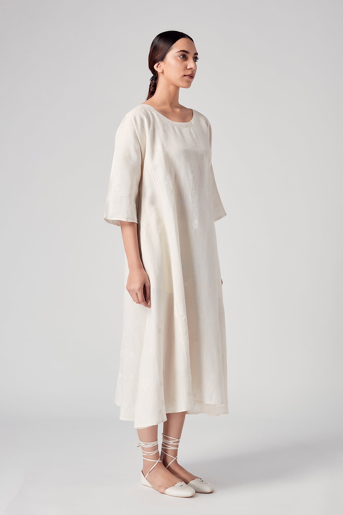 Aida Boat Neck Dress