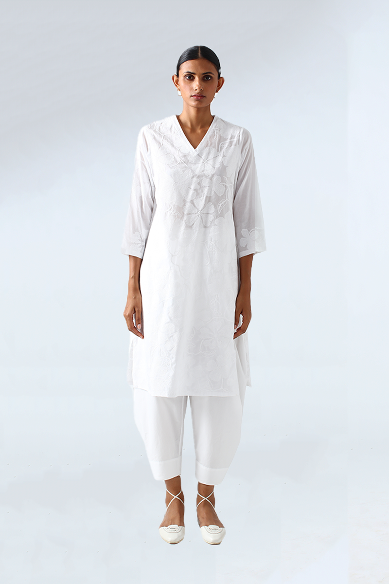 Delunda Chikan Kurta Set