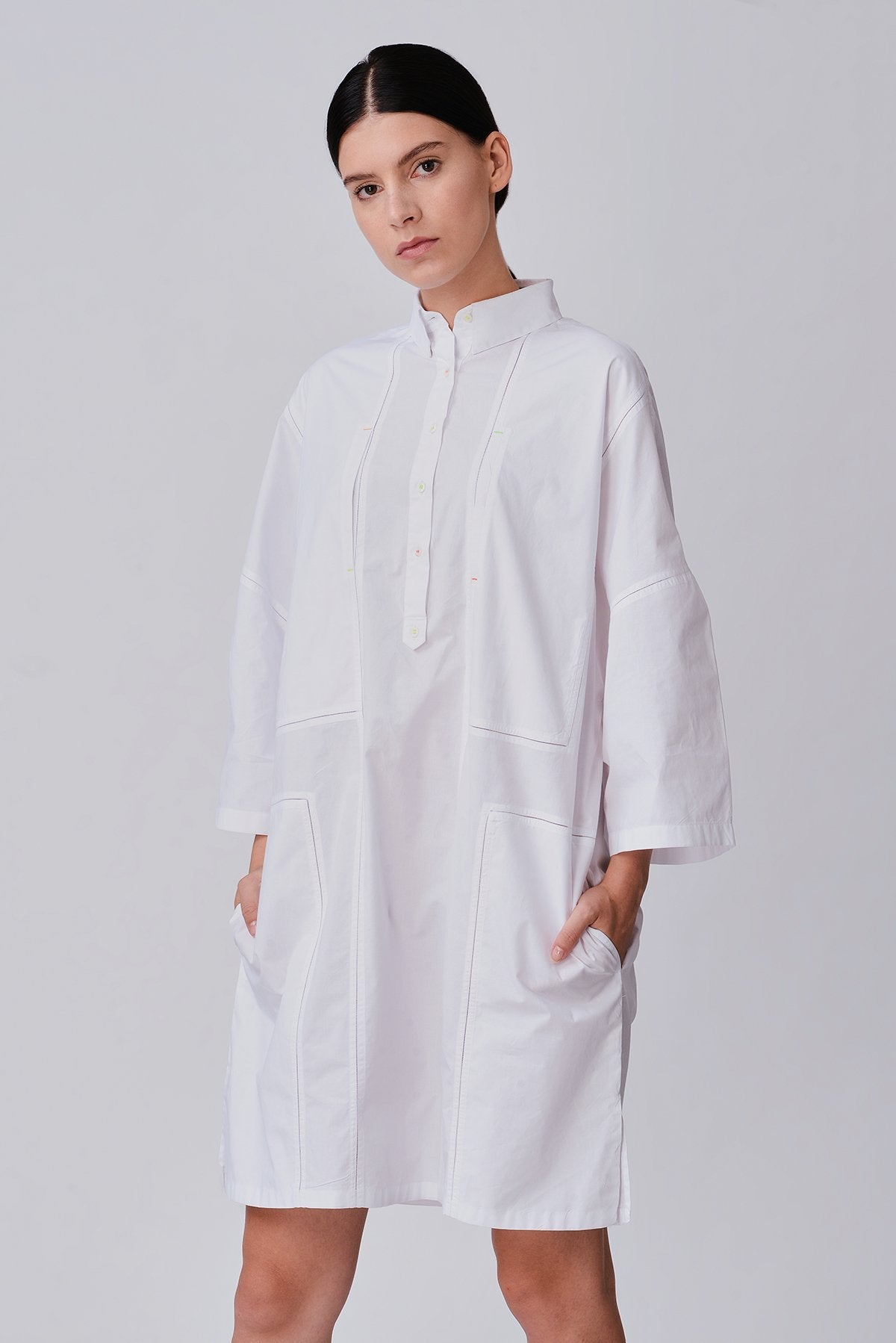 Lanela Patchwork Tunic Dress