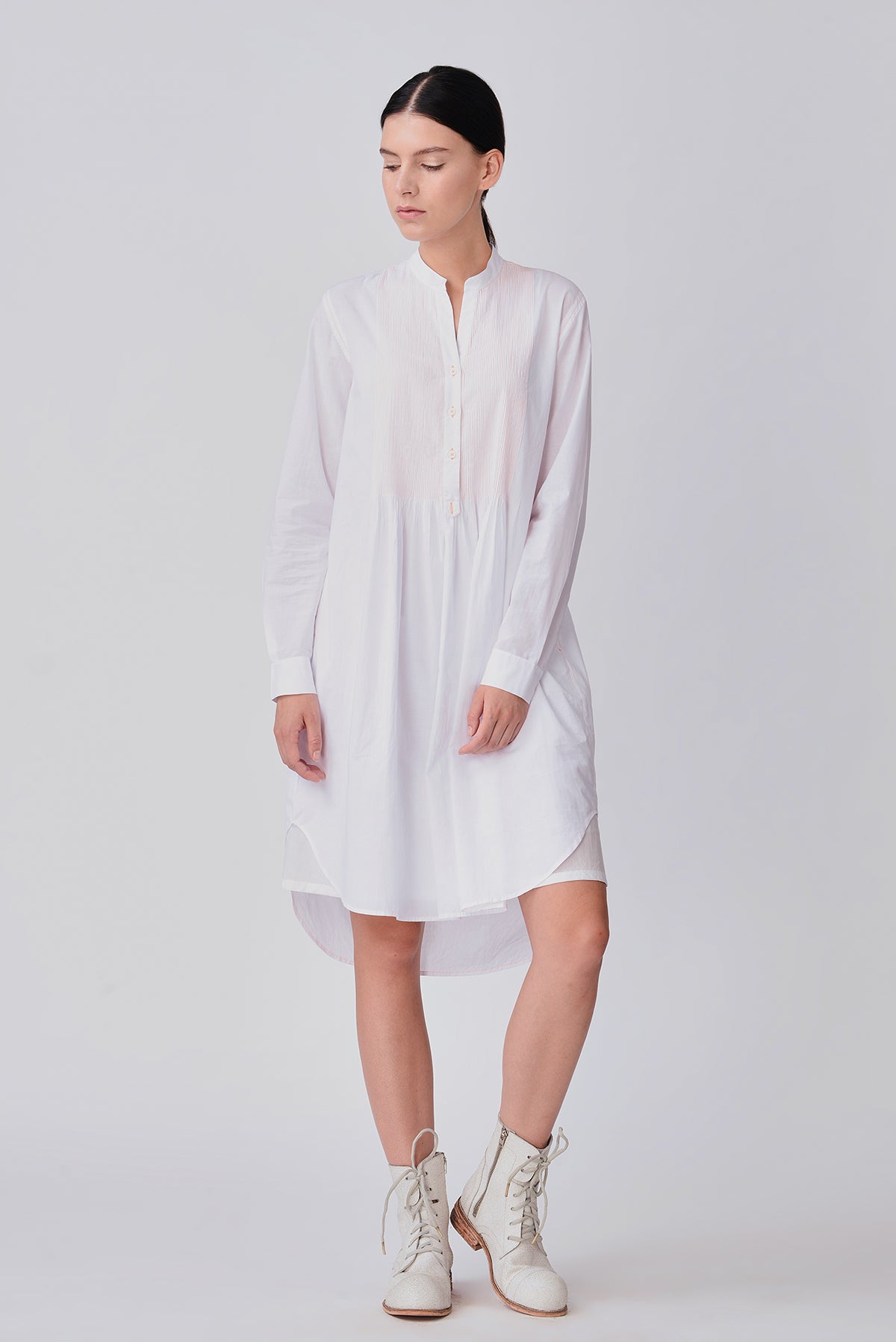 Mengi Pintuck Tunic Dress