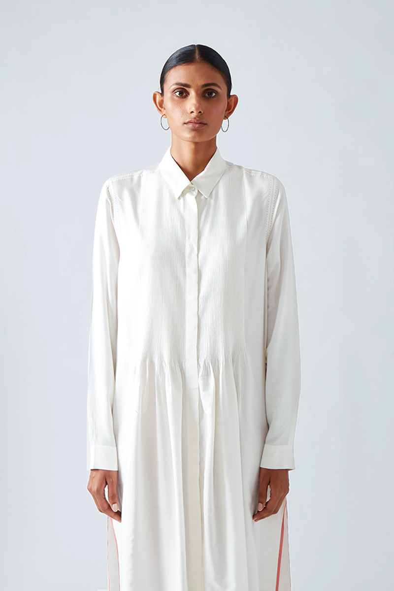 Vira Pintuck Dress In Full Length