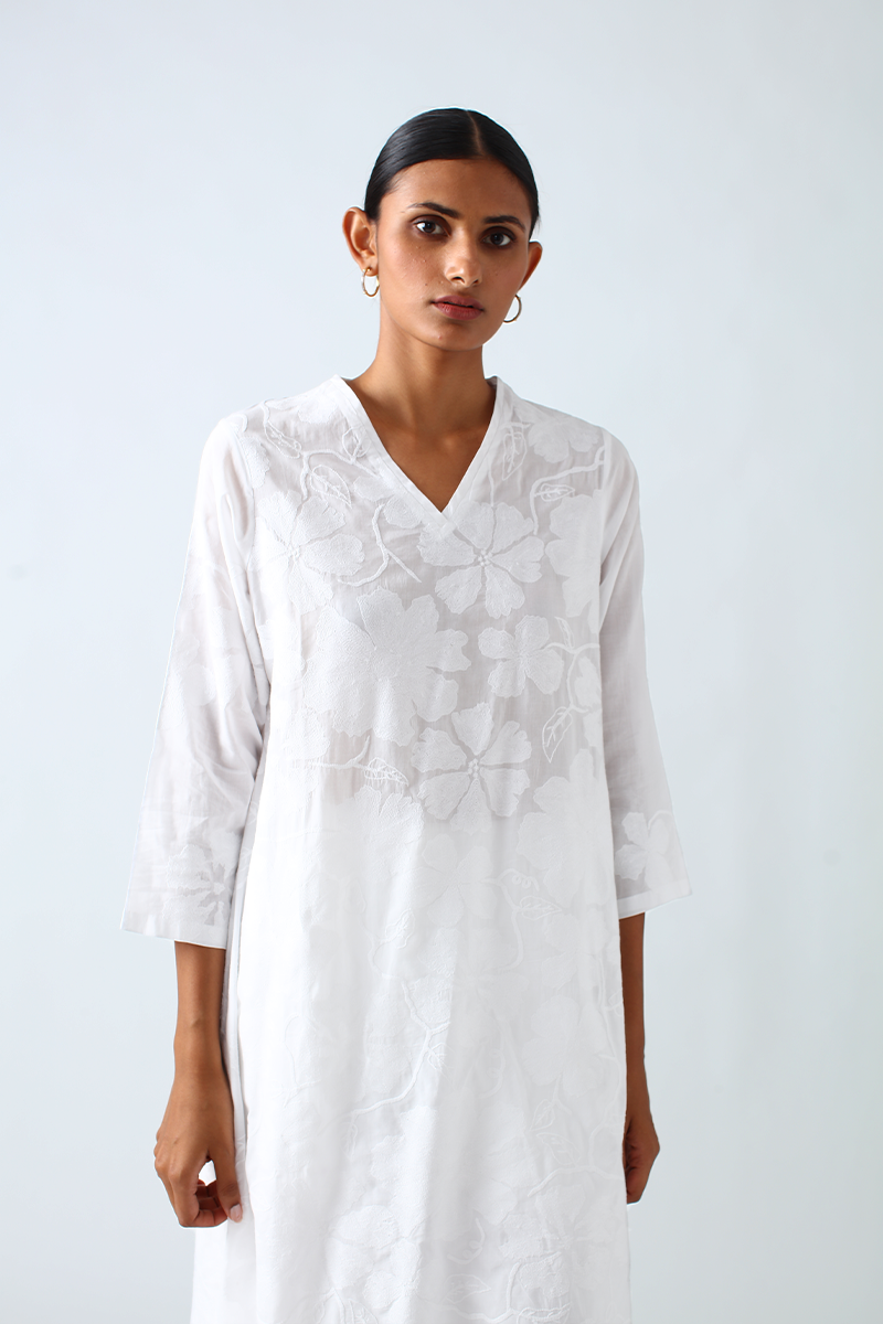 Delunda Chikan Kurta Set