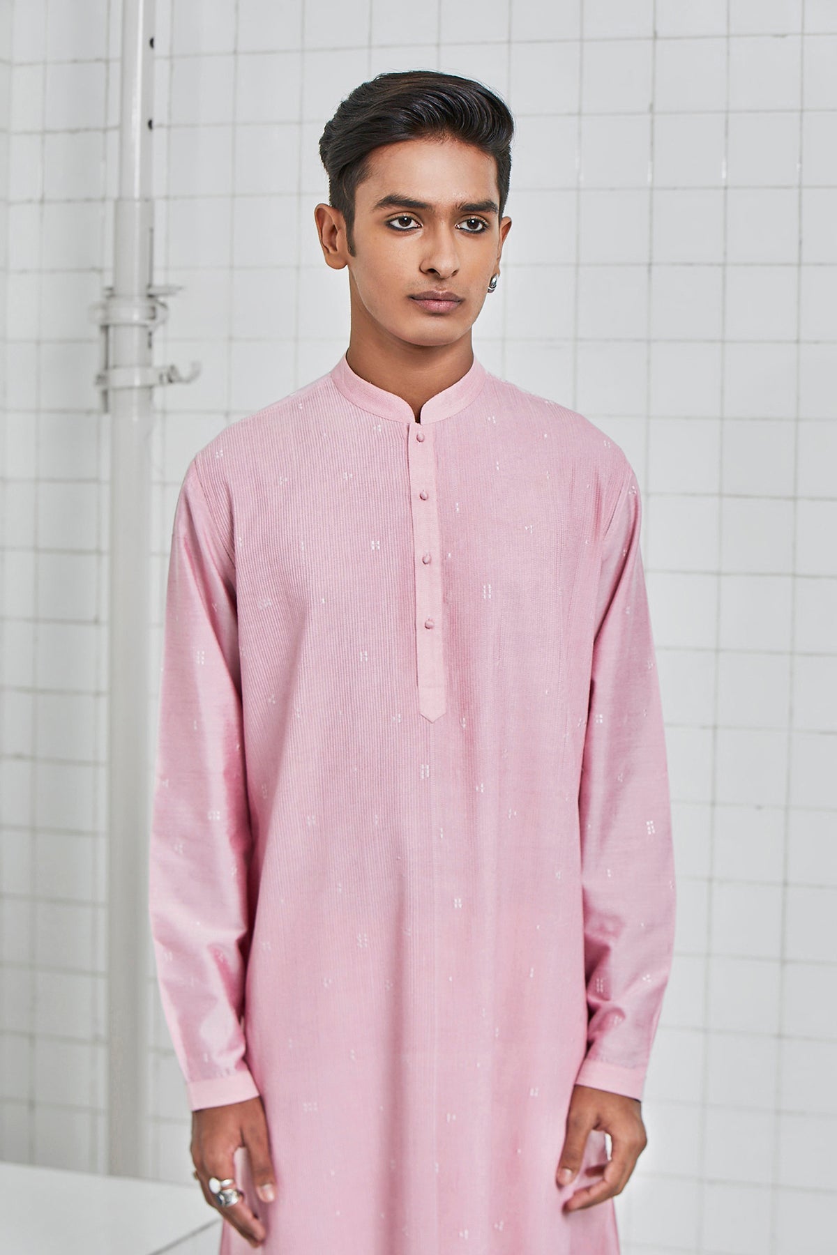 Bhomya Pintuck Kurta Set with Embroidery