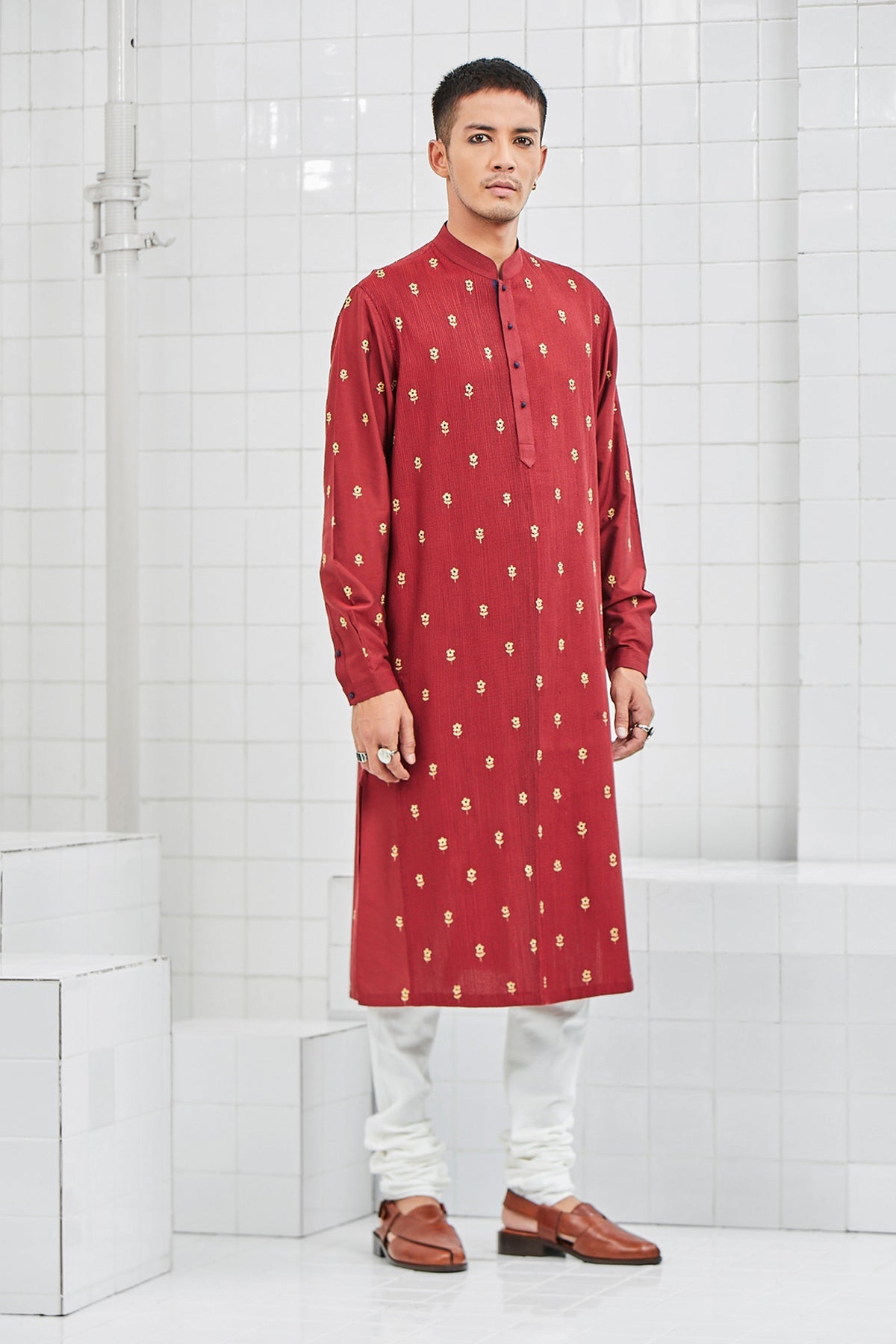 Kakrali Floral Embroidered Kurta Set