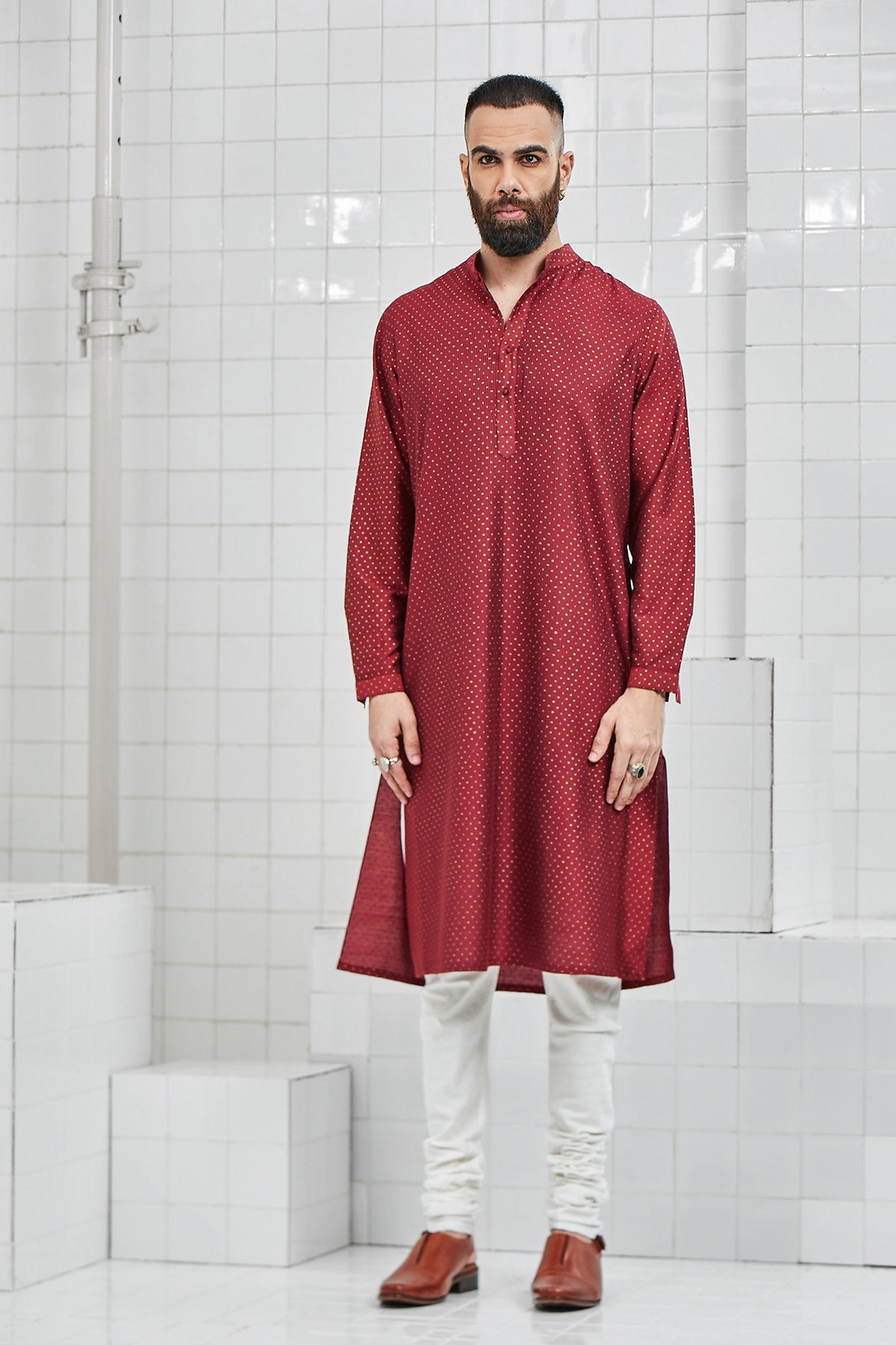 Dhadhu Pintuck Block Print Kurta Set