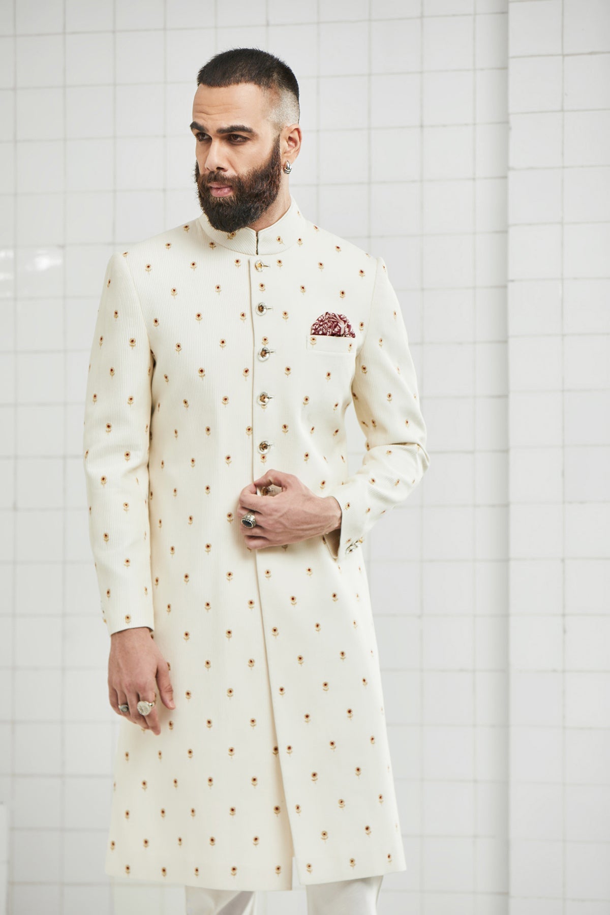 Kalwara Embroidered Sherwani