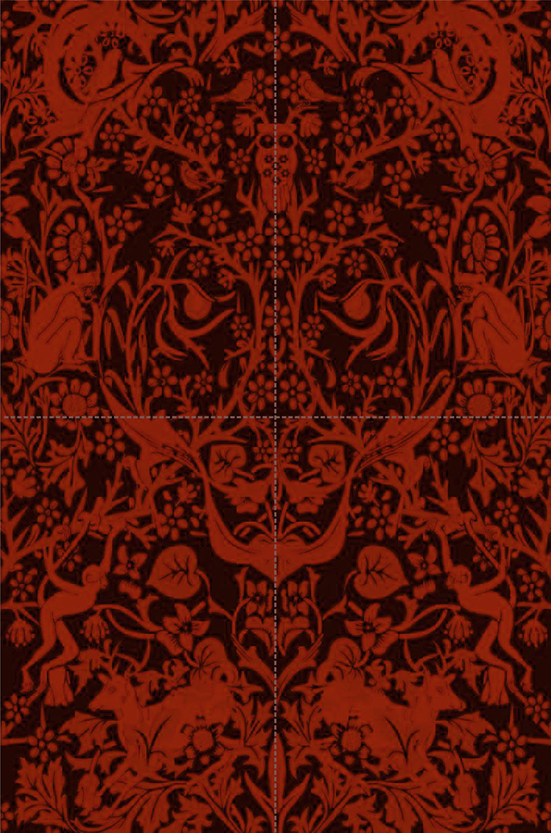 Sherkhanum Red Embossed Wall Tiles