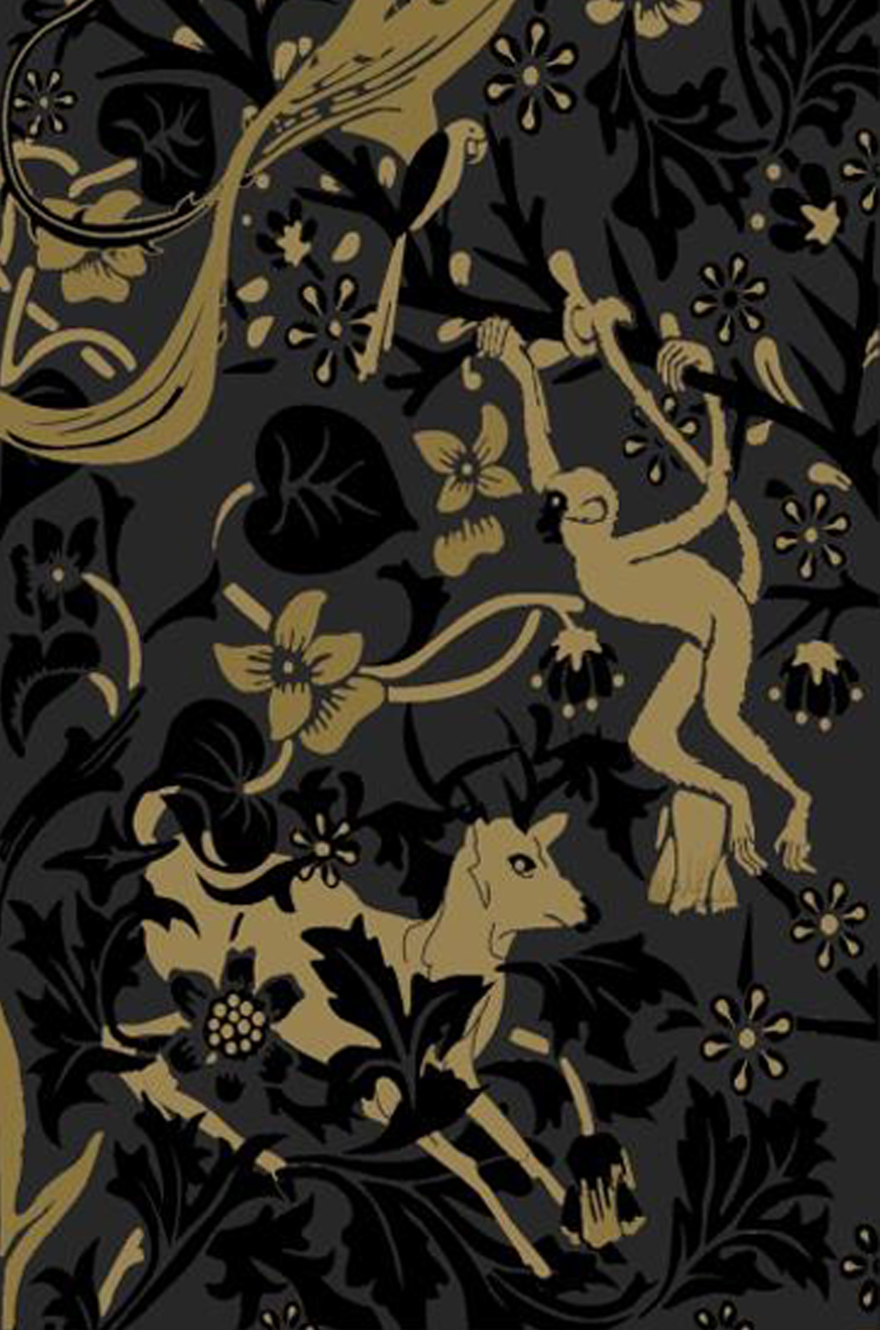 Sherkhanum Black & Gold Embossed Wall Tiles