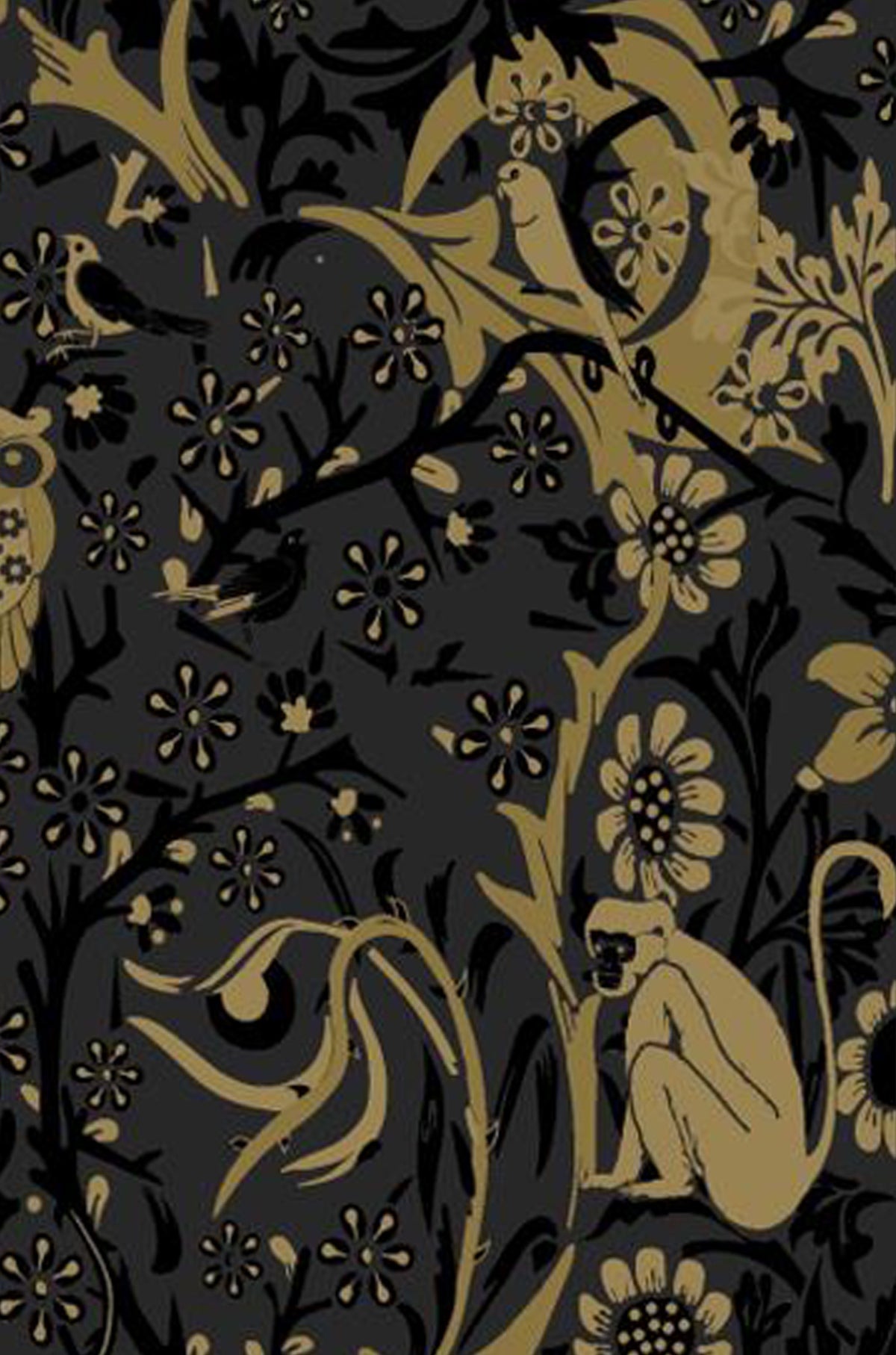 Sherkhanum Black & Gold Embossed Wall Tiles