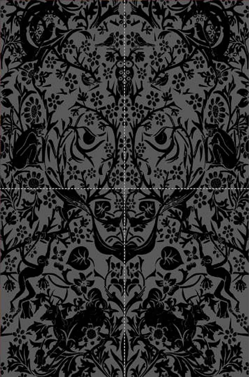 Sherkhanum Black Embossed Wall Tiles