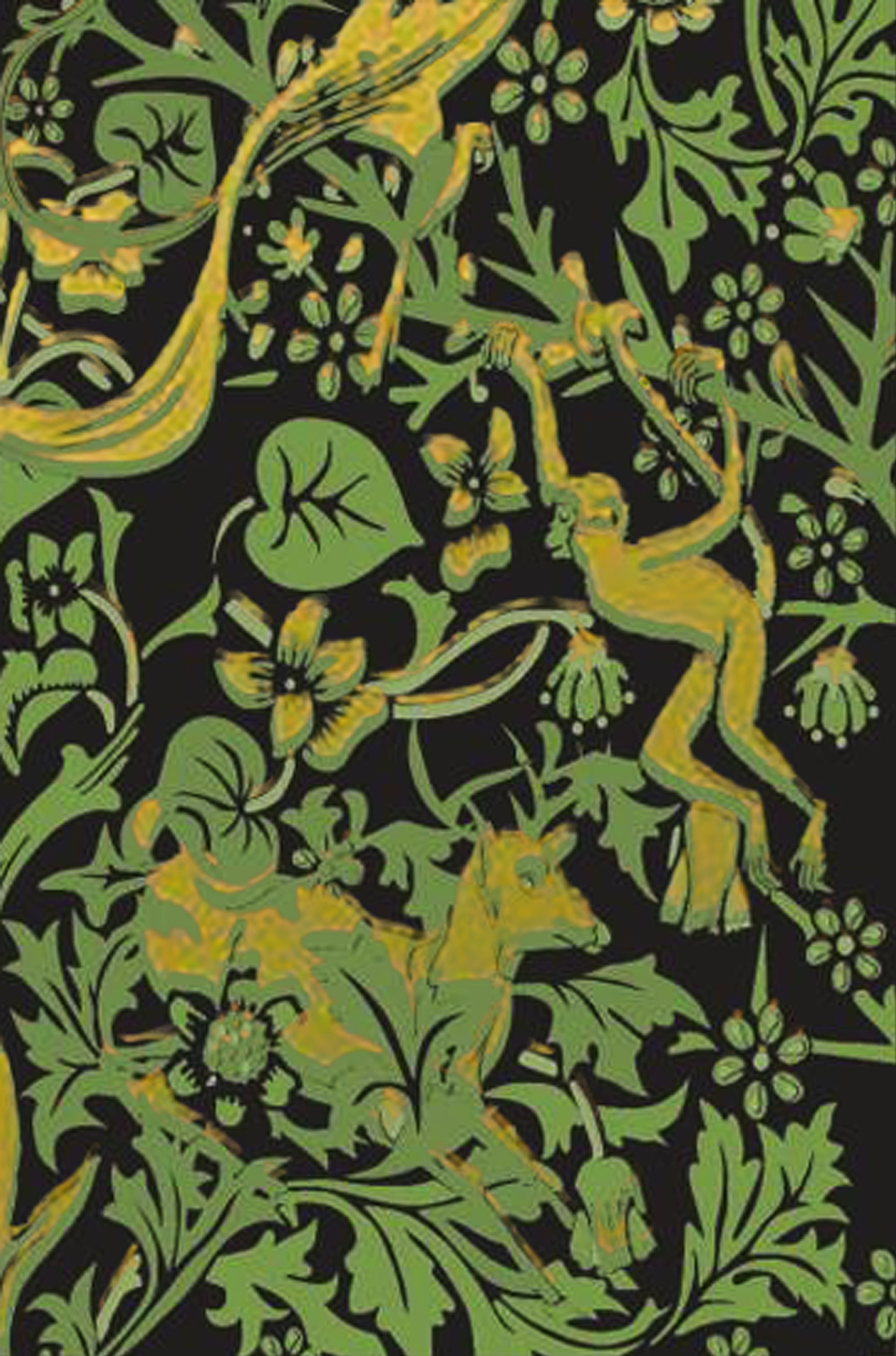 Sherkhanum Green & Gold Embossed Wall Tiles