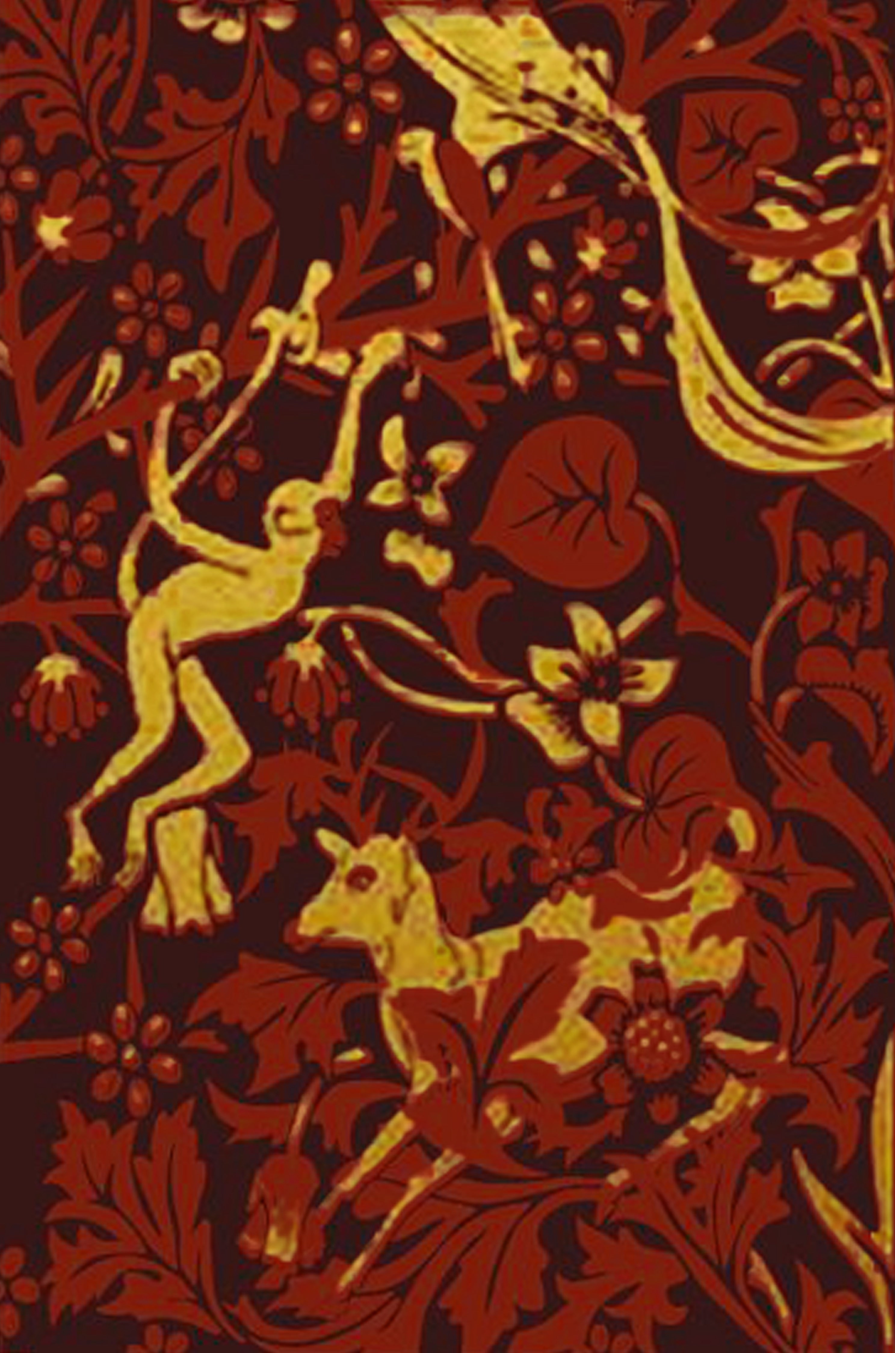 Sherkhanum Red & Gold Embossed Wall Tiles