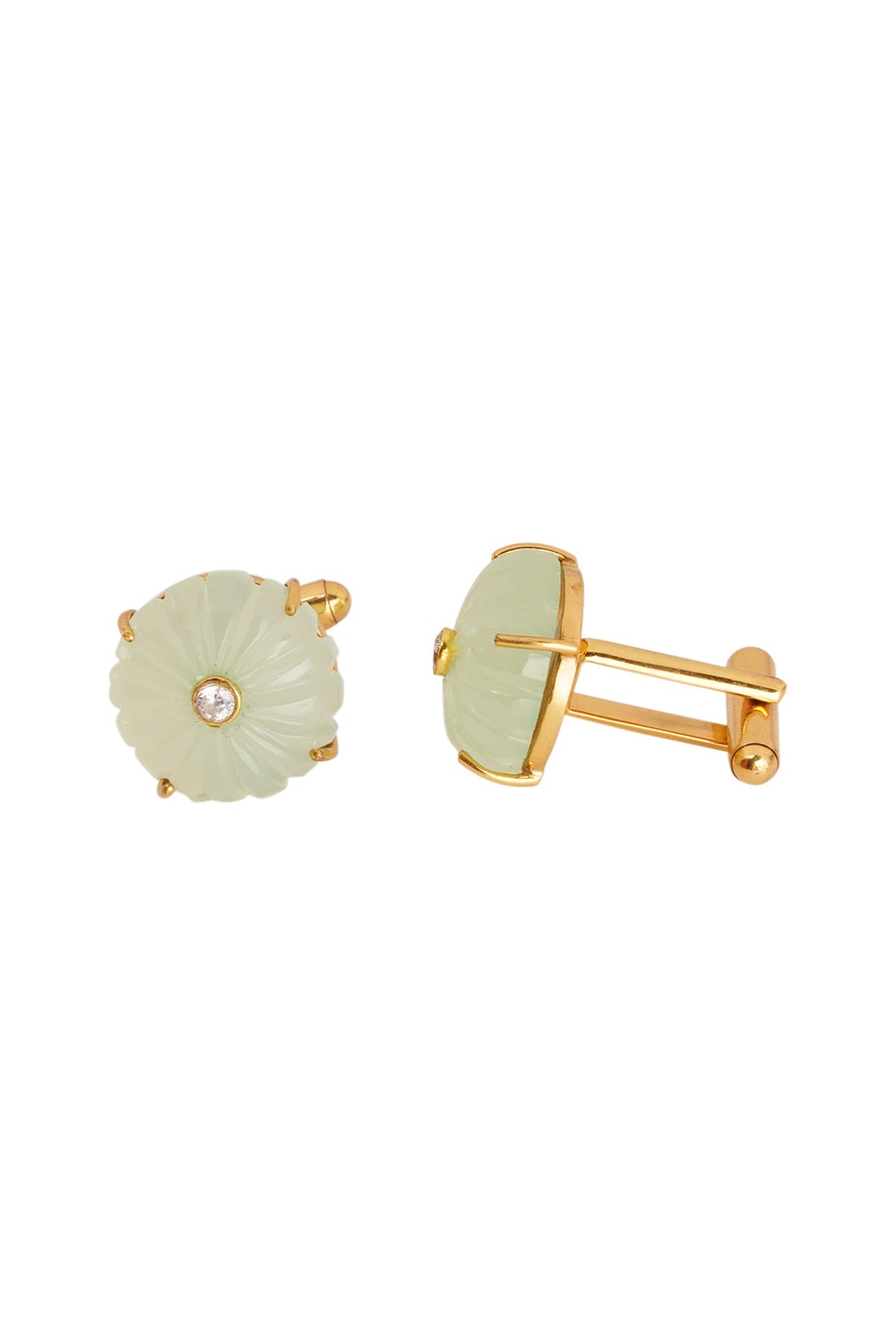 Mint Onyx Round Cufflinks