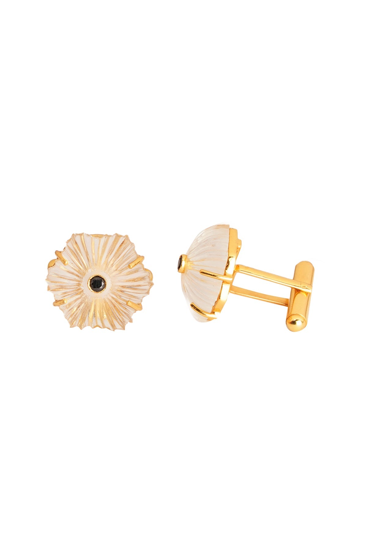 Clear Crystal Zig Zag Cufflinks