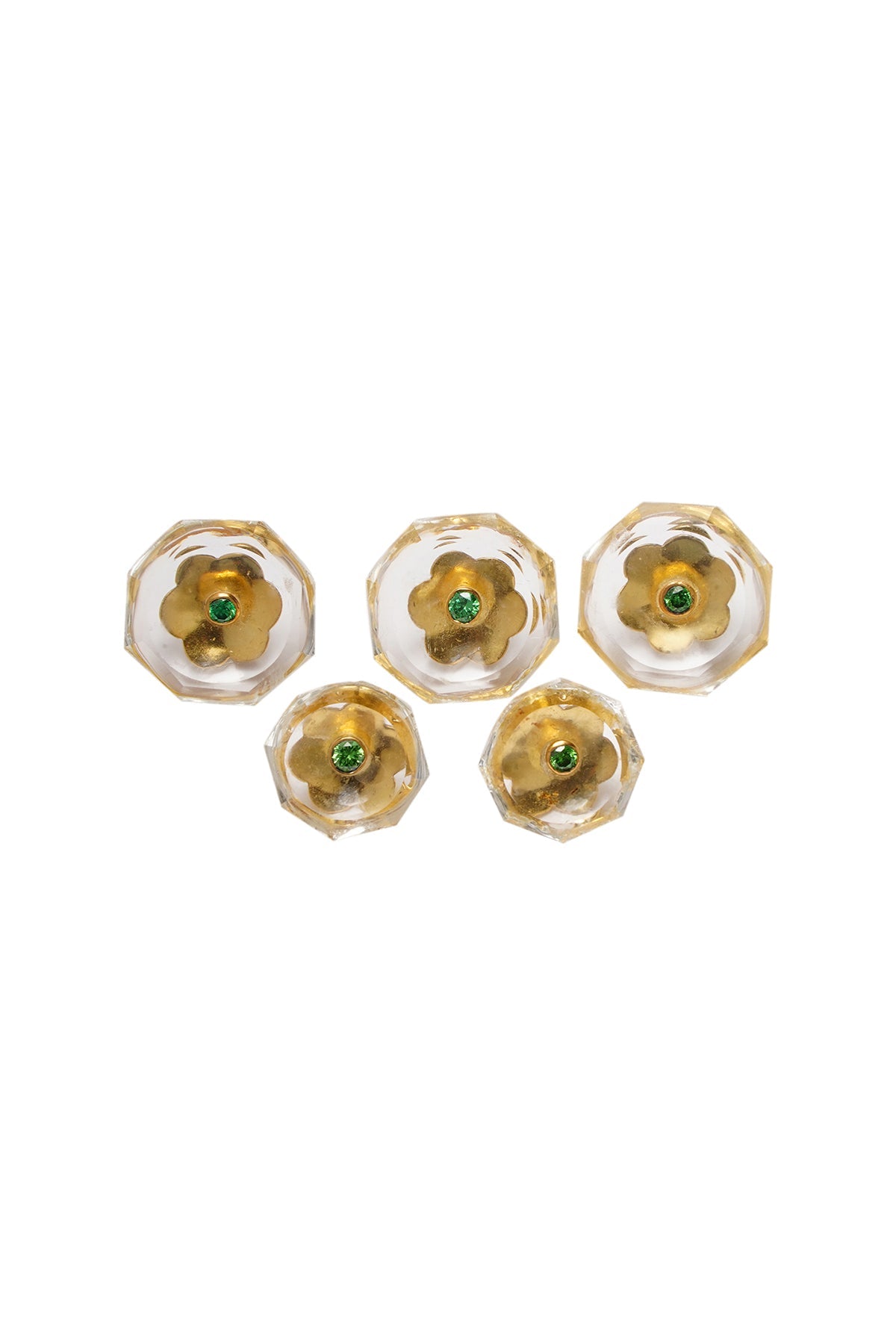 Crystal Octagon Buttons
