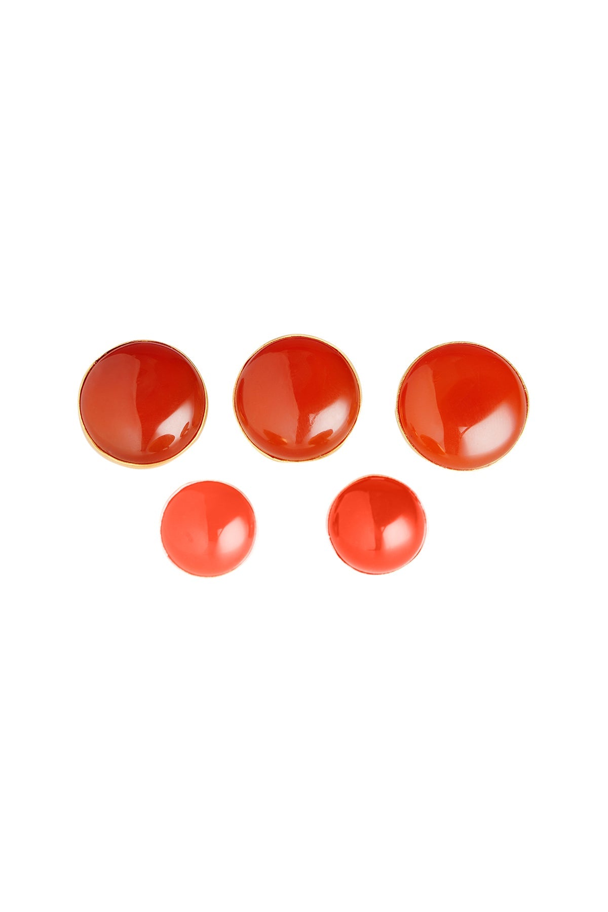 Red Dome Button Set