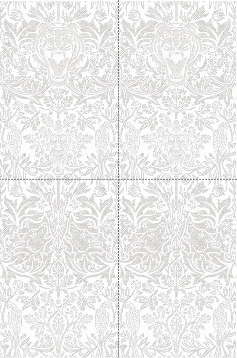Welcome to the Jungle White Embossed Wall Tiles