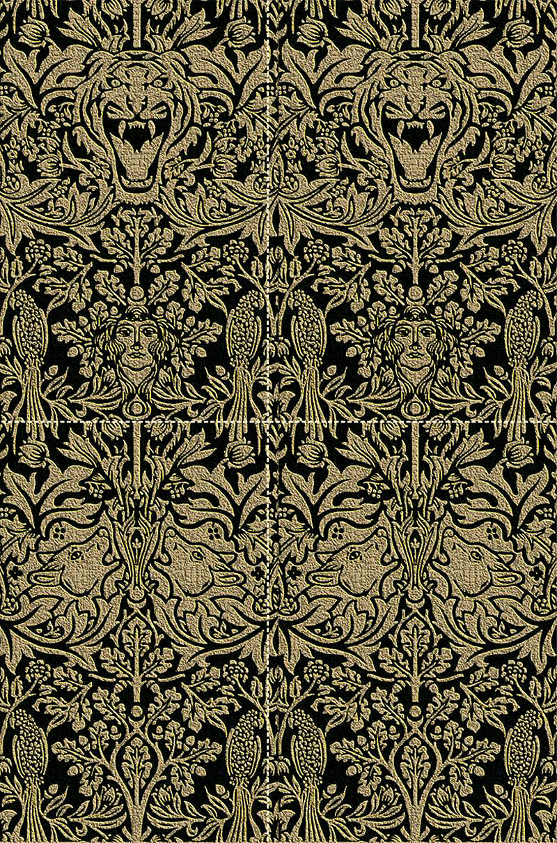 Welcome to the Jungle Golden Embossed Wall Tiles