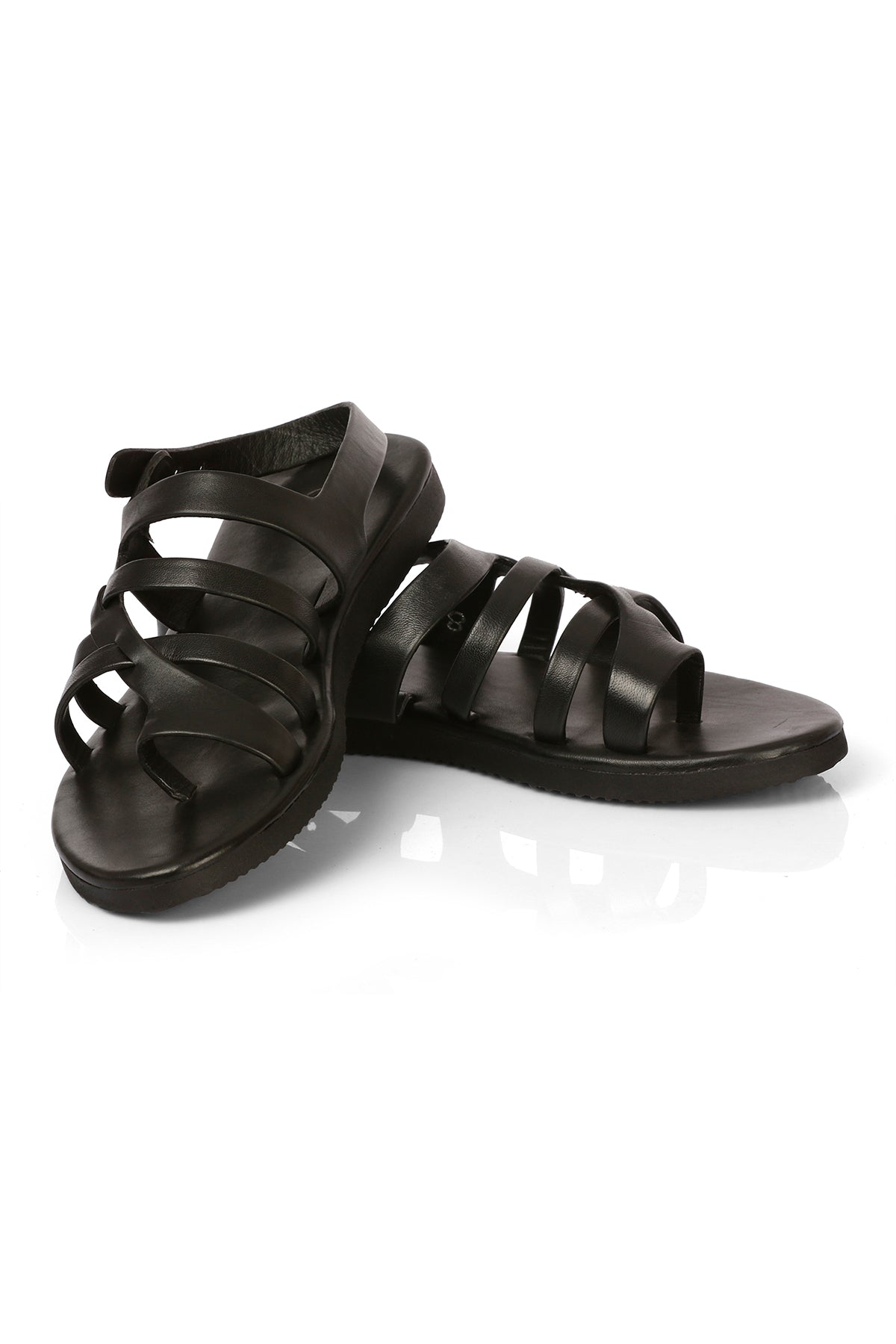 Black Handmade Sandals