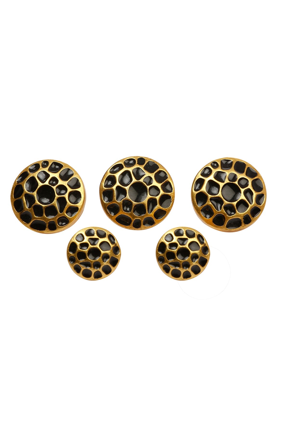 Black Enamel Button Set