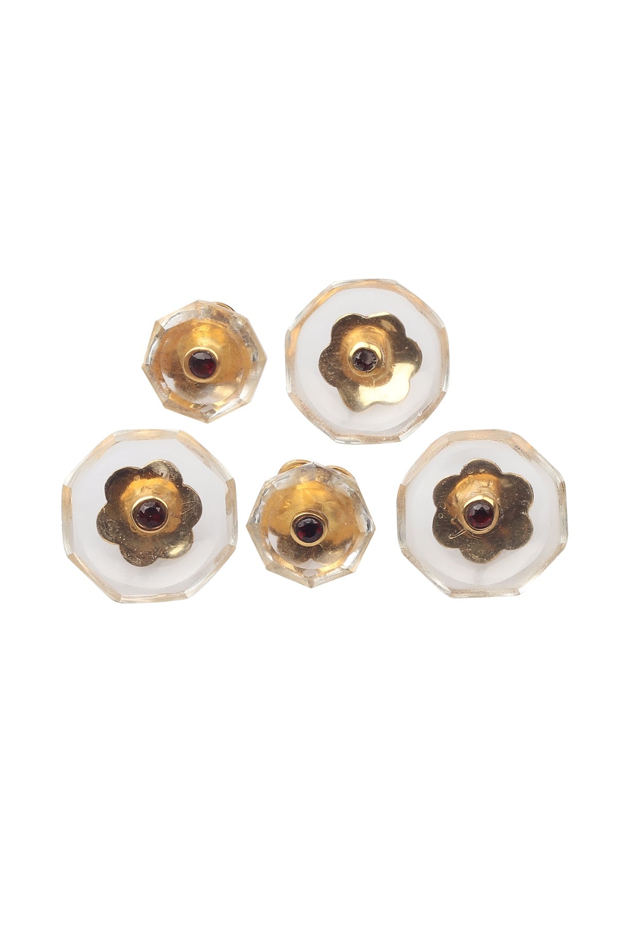 Crystal Octagon Buttons