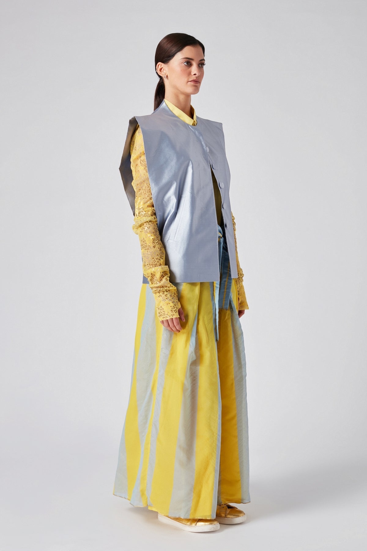 Desuri Handloom Stripe Belted Pants