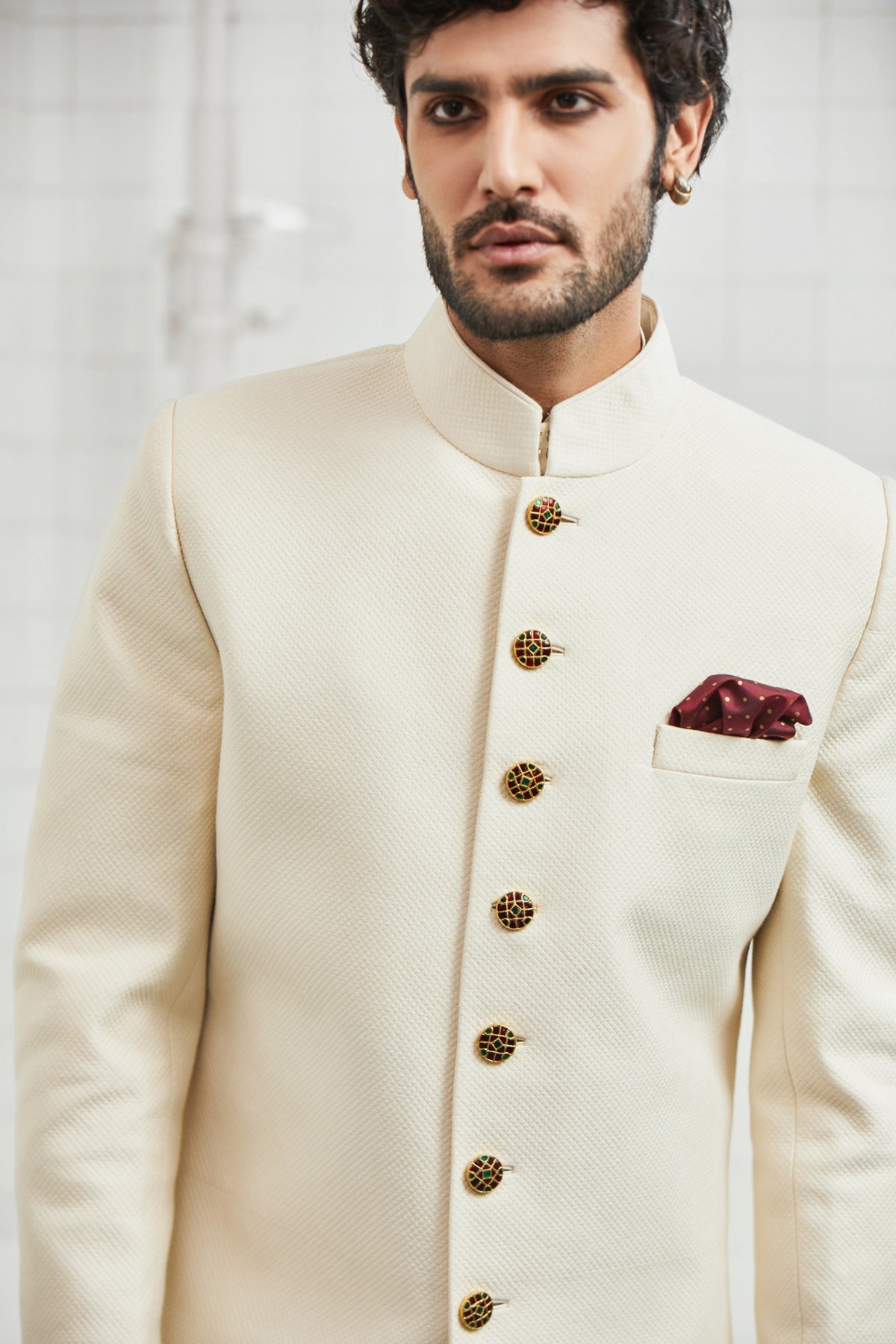 Dhami Quilted Sherwani
