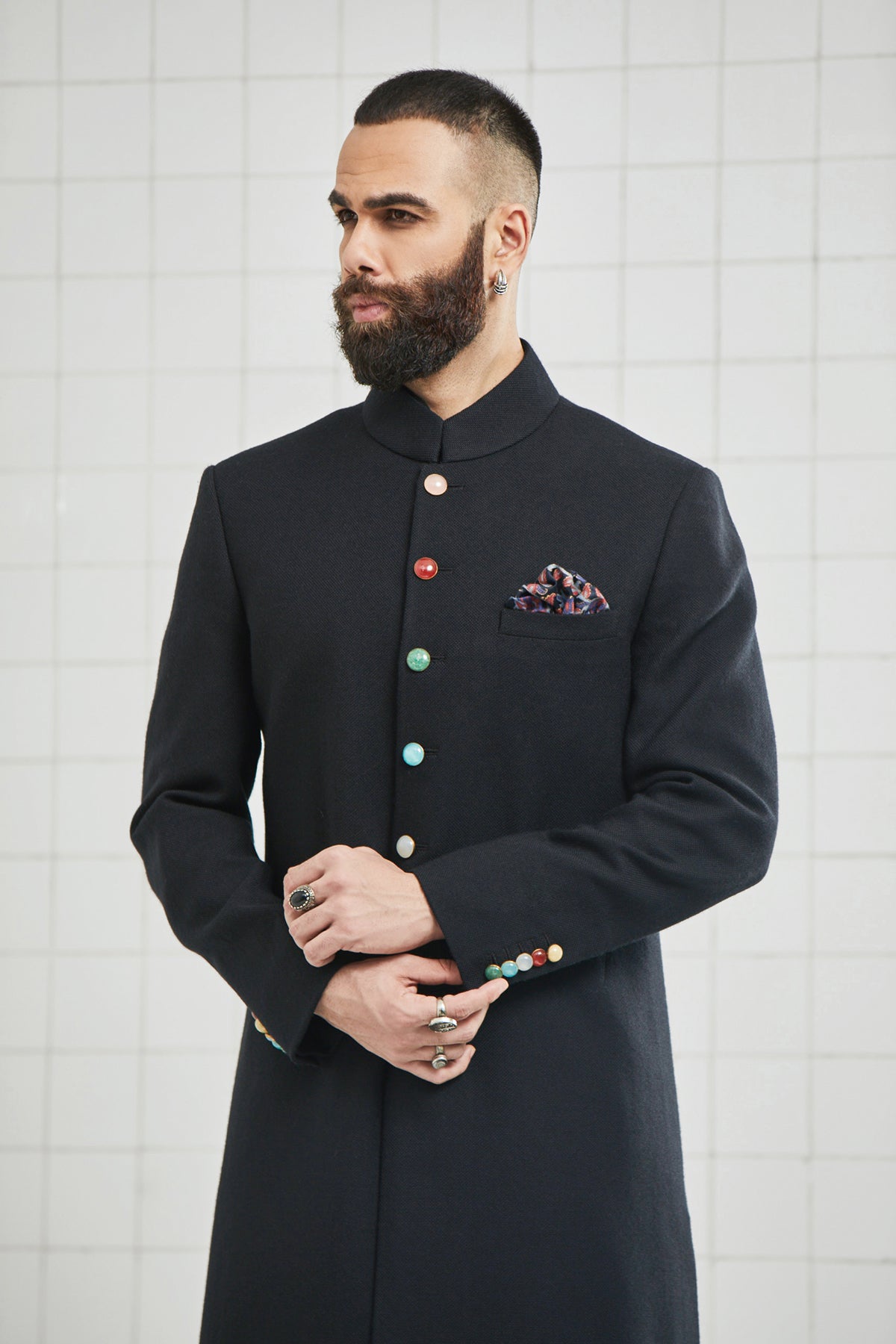 Saej Classic Wool Sherwani