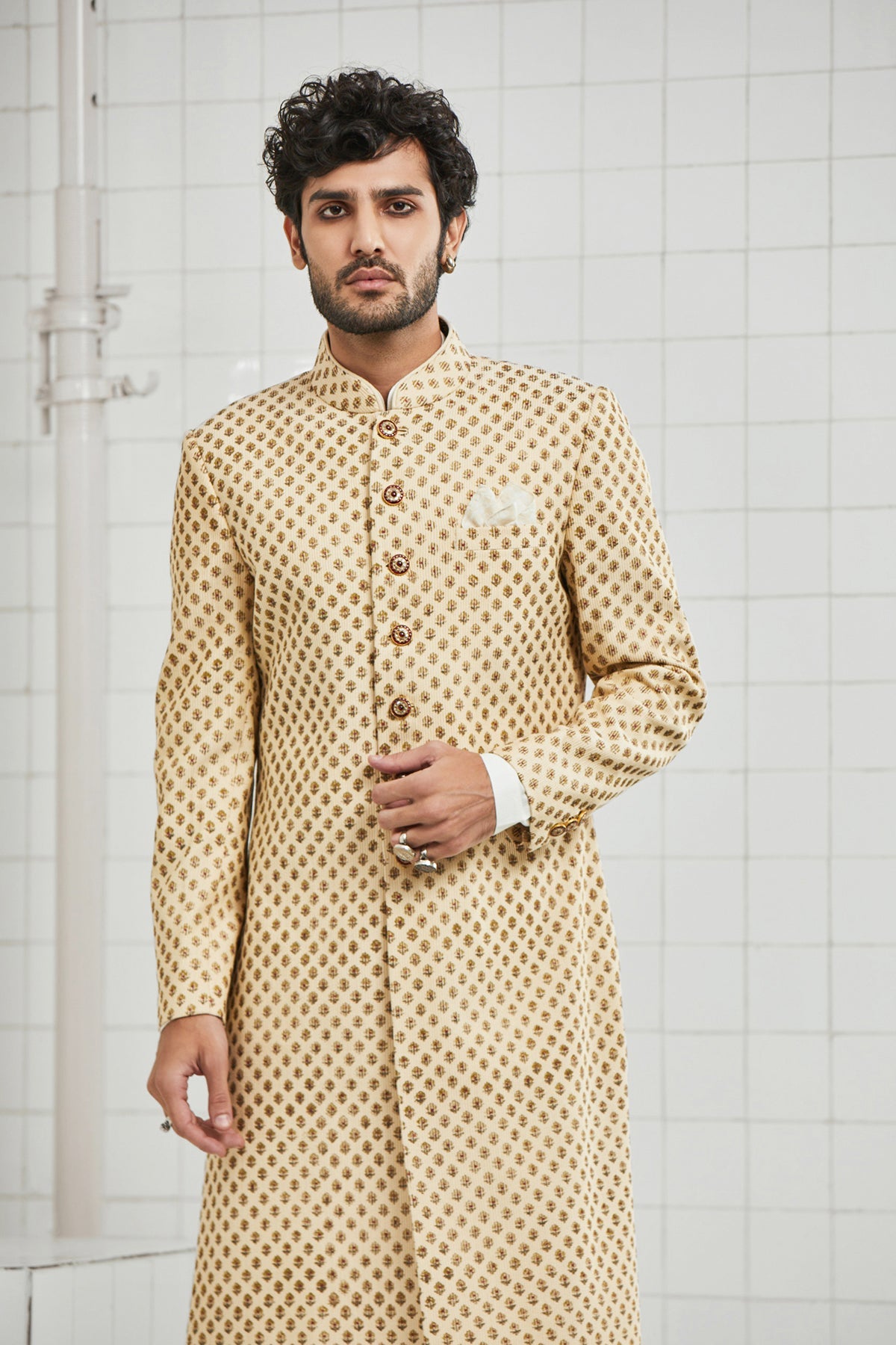 Chhitroli Textured Sherwani