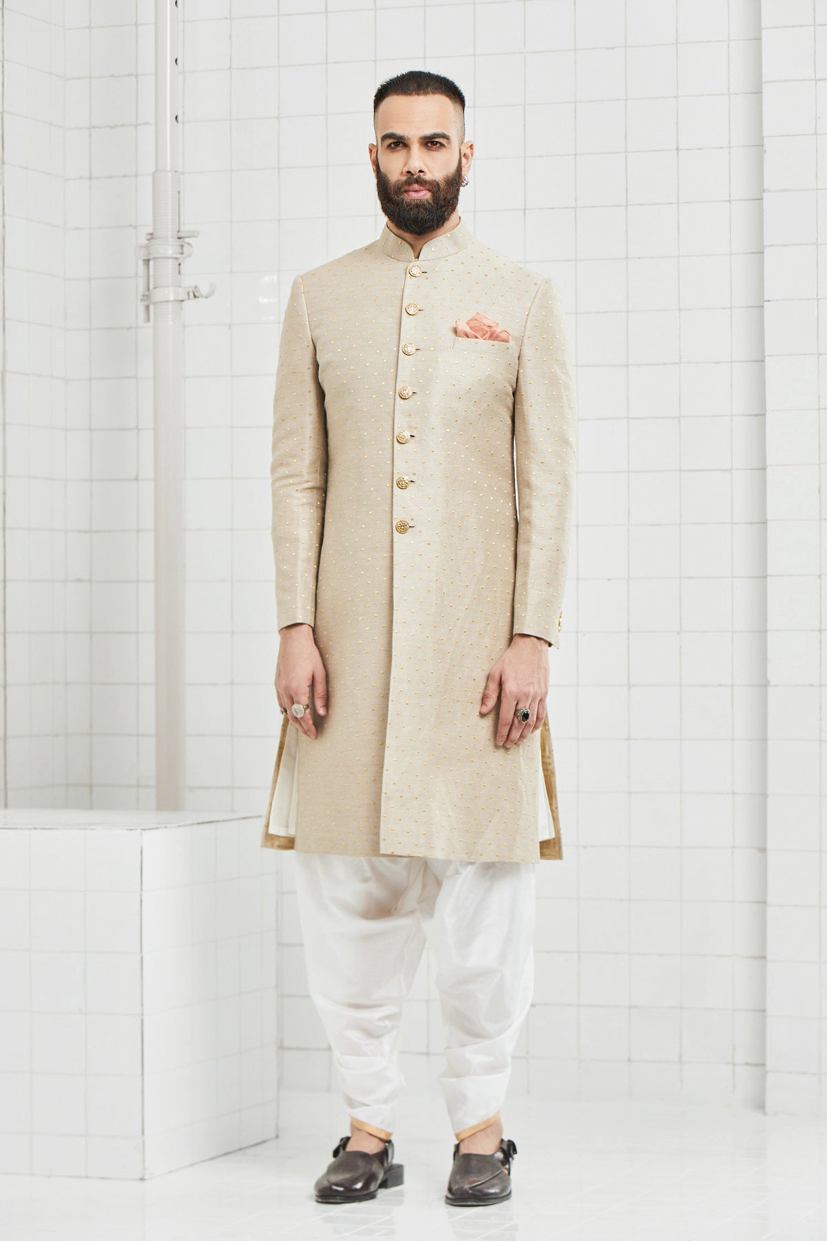 Bhomya Zari Embroidered Sherwani