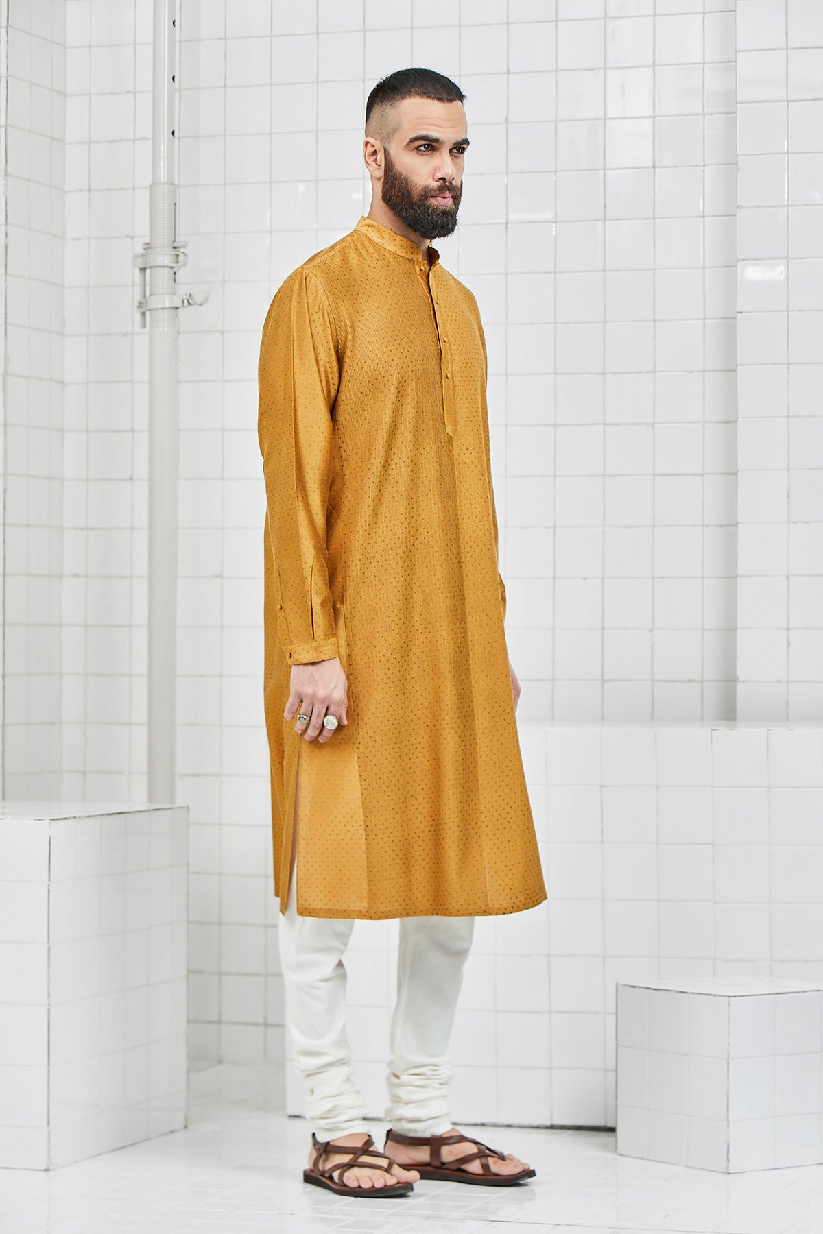 Dhadhu Pintuck Block Print Kurta Set